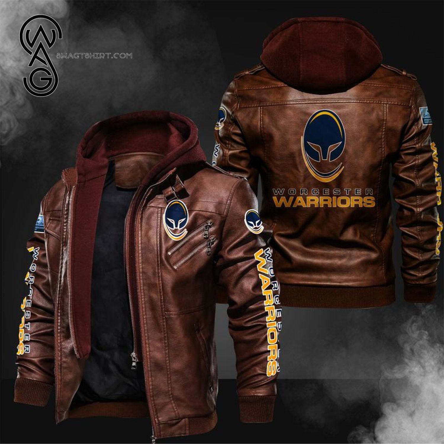 Worcester Warriors Football Club Leather Jacket