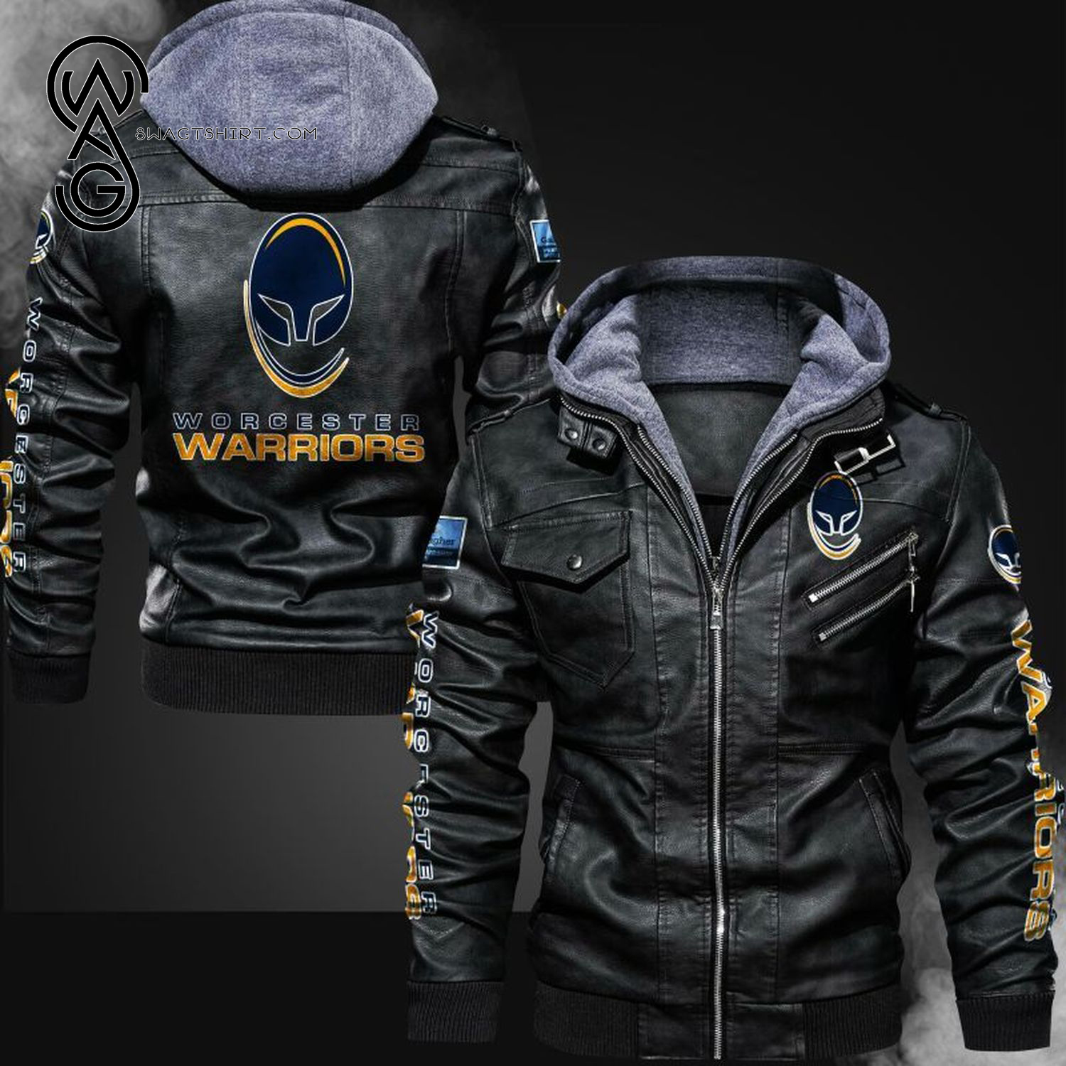 Worcester Warriors Football Club Leather Jacket