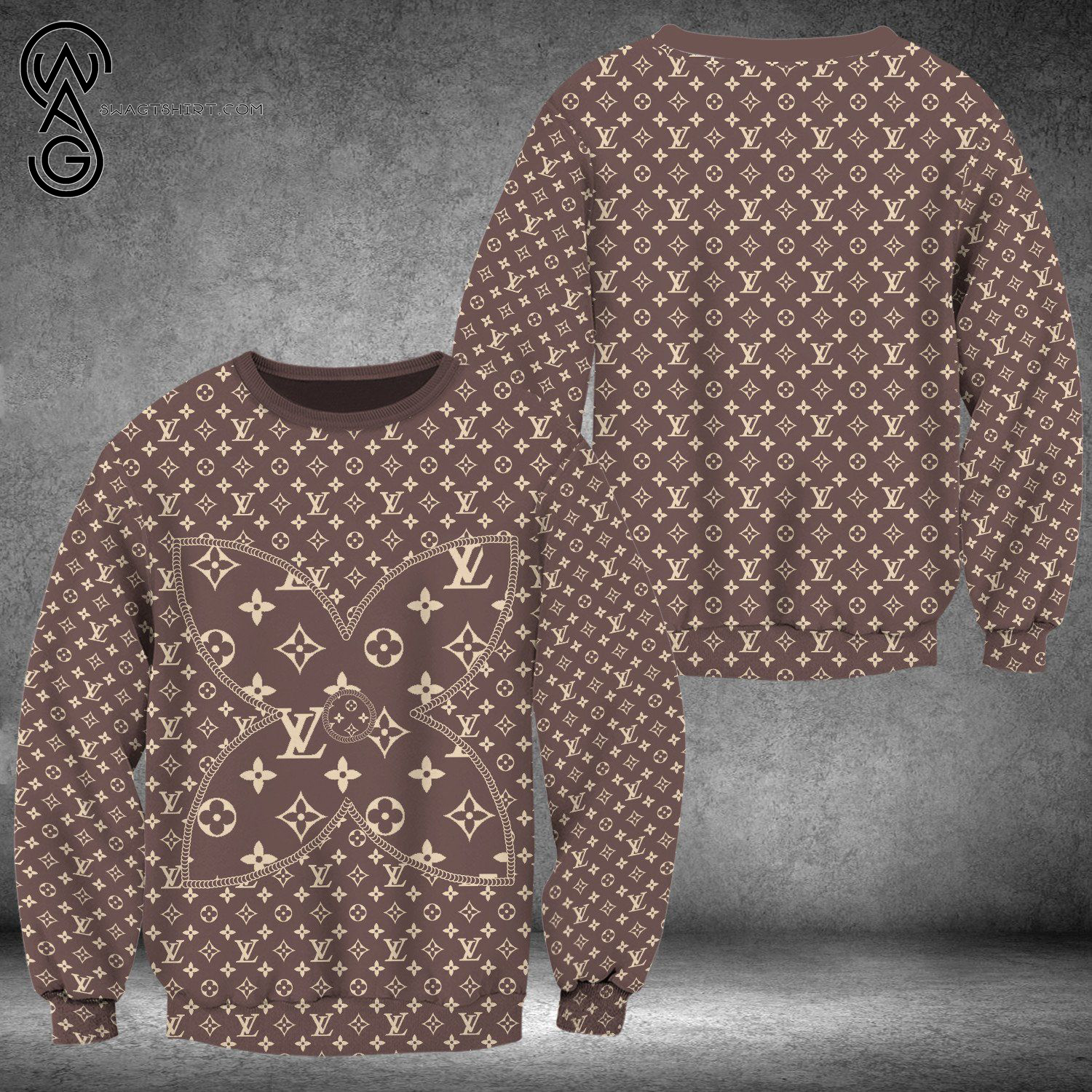 Logo Louis Vuitton brown 3D Hoodie - LIMITED EDITION