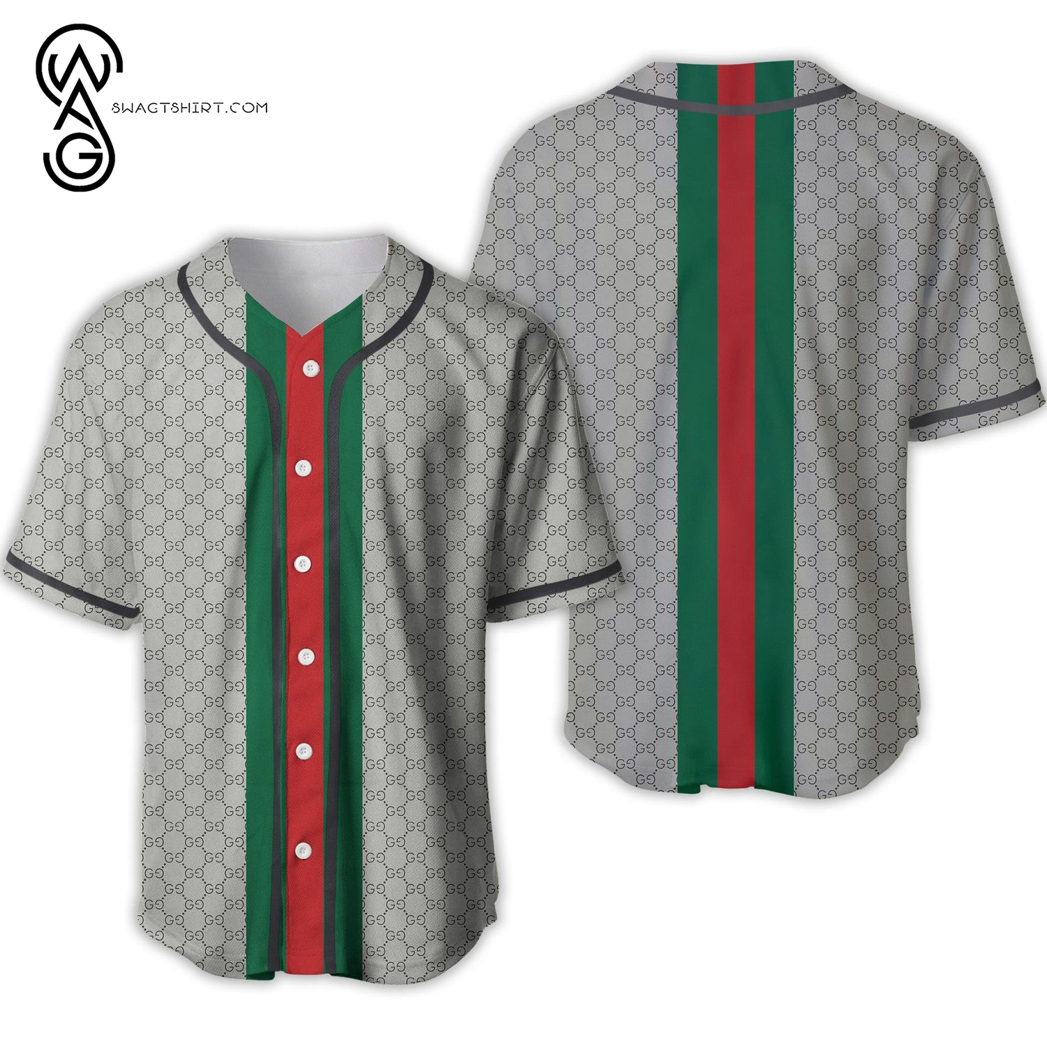 Gucci Peach Logo Baseball Jersey Shirt - USALast