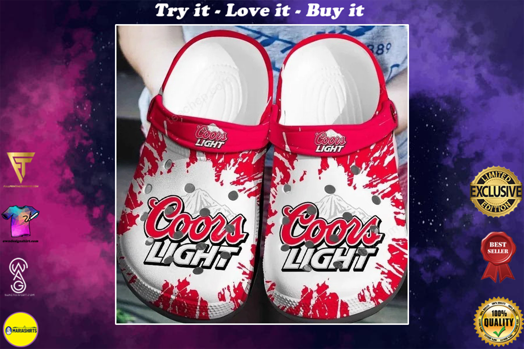 coors light beer crocs