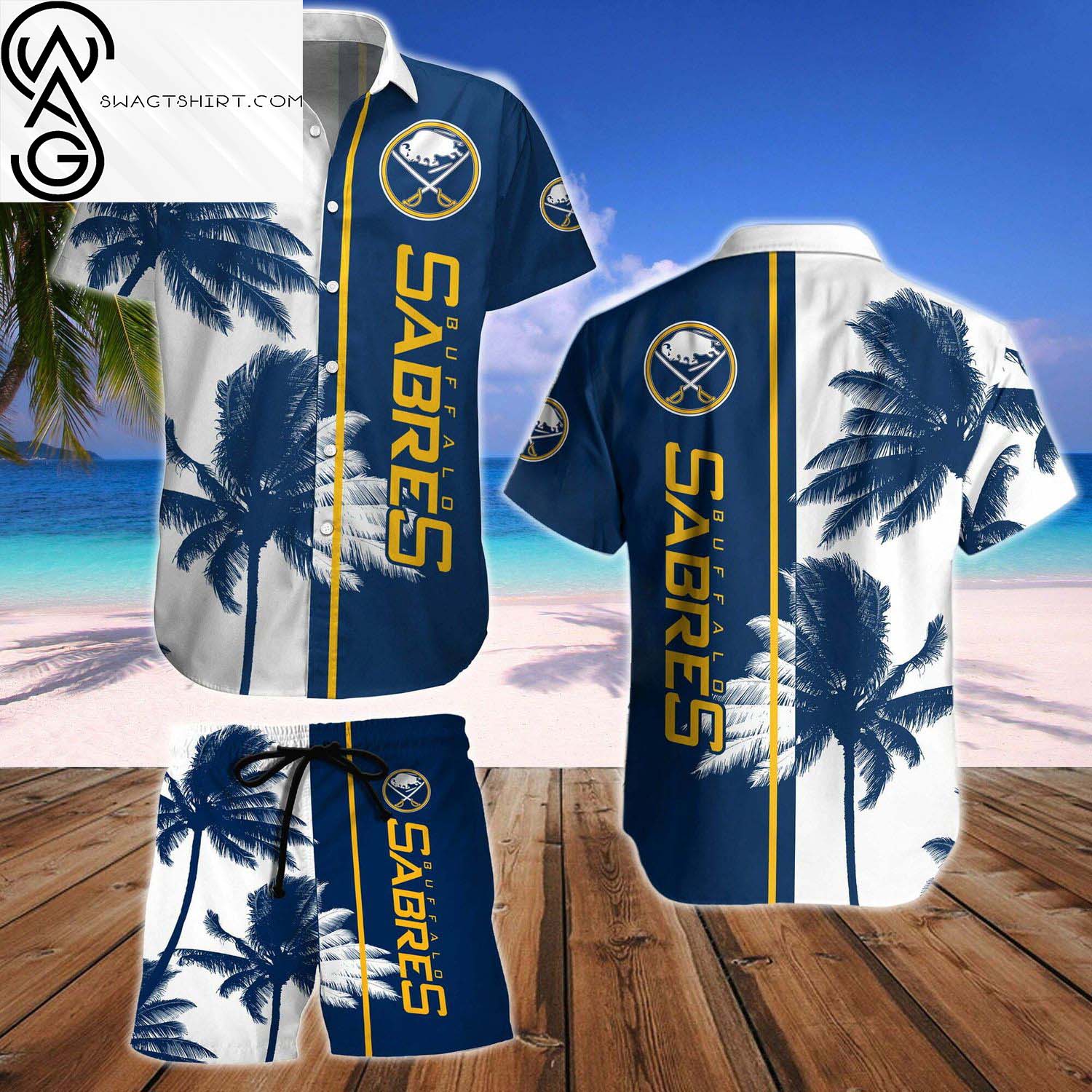Buffalo Sabres NHL Hawaiian Shirt Sea Shorestime Aloha Shirt