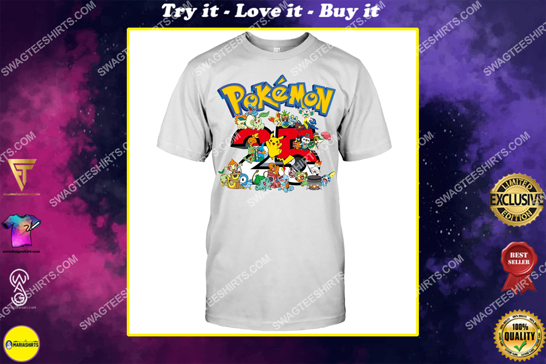 25th anniversary pokemon lover shirt