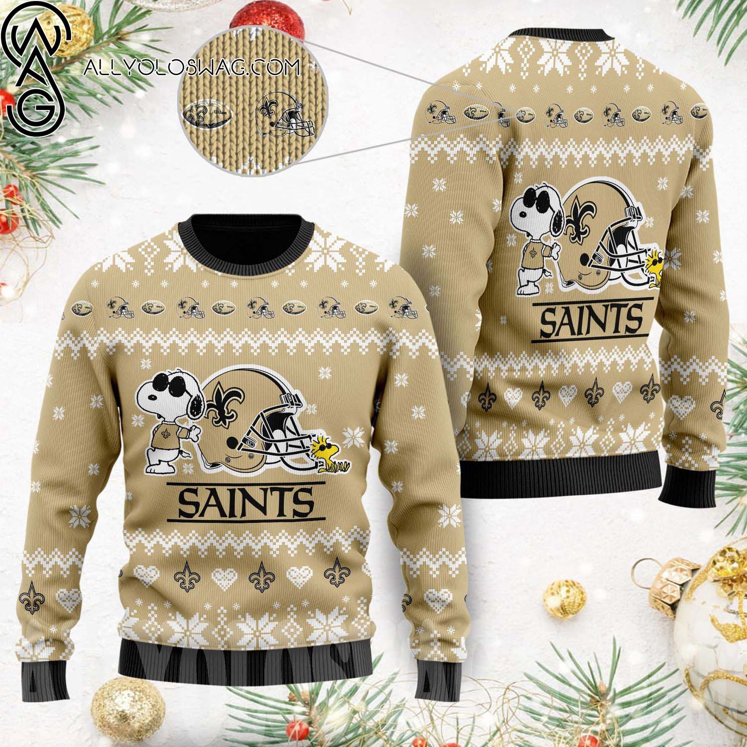 Customized New Orleans Saints Ugly Christmas Sweater