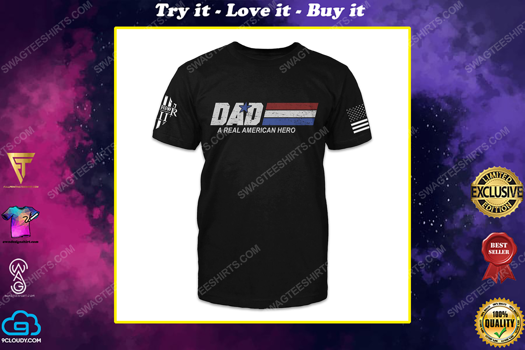 Dad a real american hero american fathers shirt