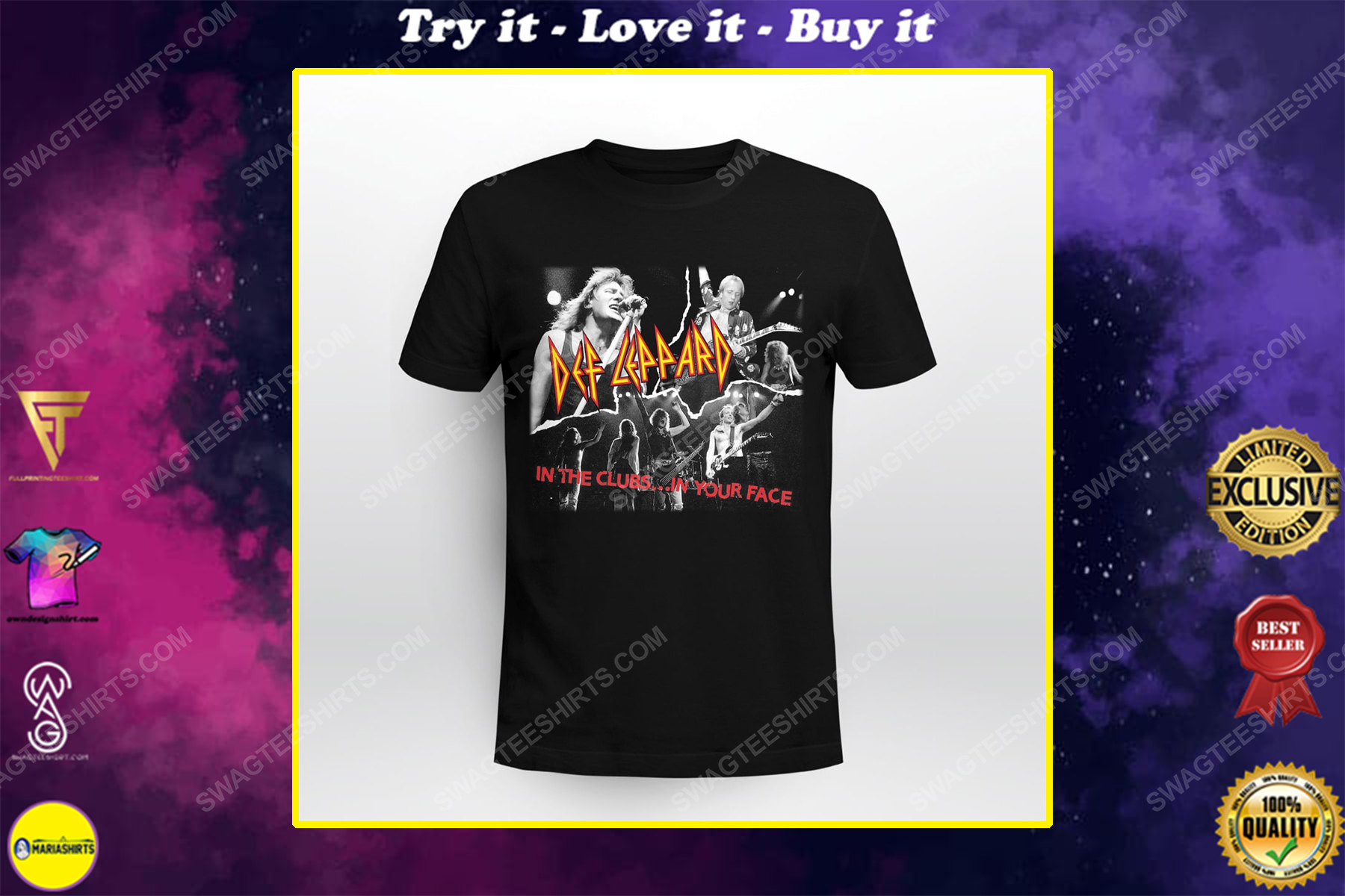 Def leppard in the clubs in your face vintage shirt