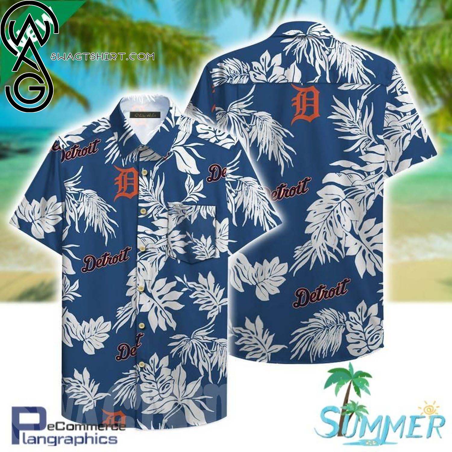 Detroit Tigers Hawaiian Shirt And Shorts - EmonShop - Tagotee