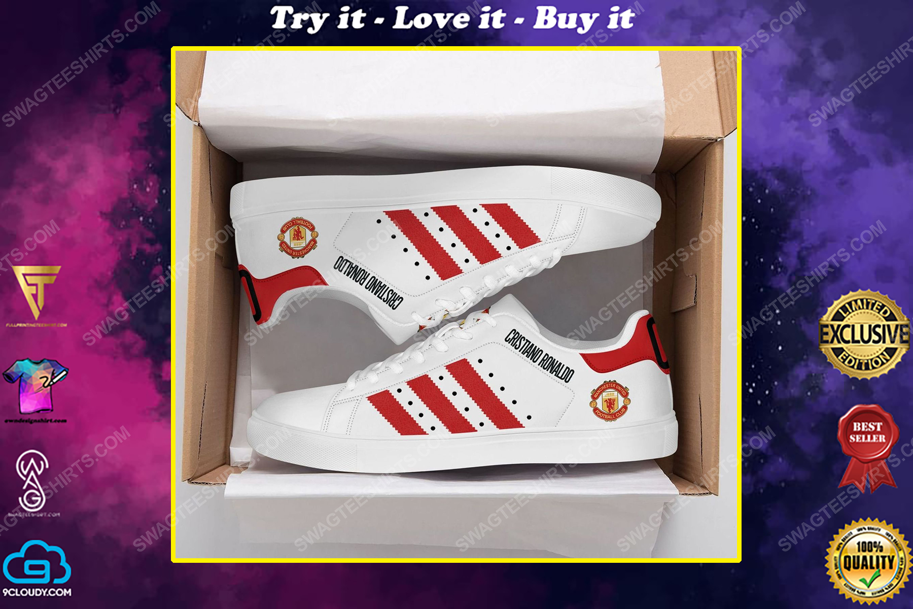 Manchester united cr7 stan smith shoes