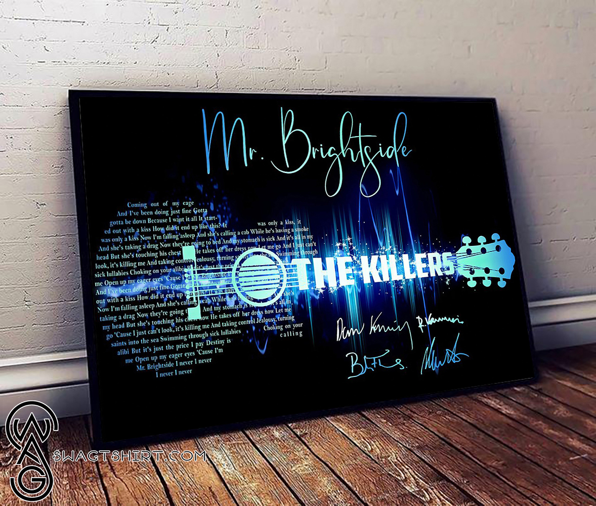 Mr brightside the killers signature guitar poster