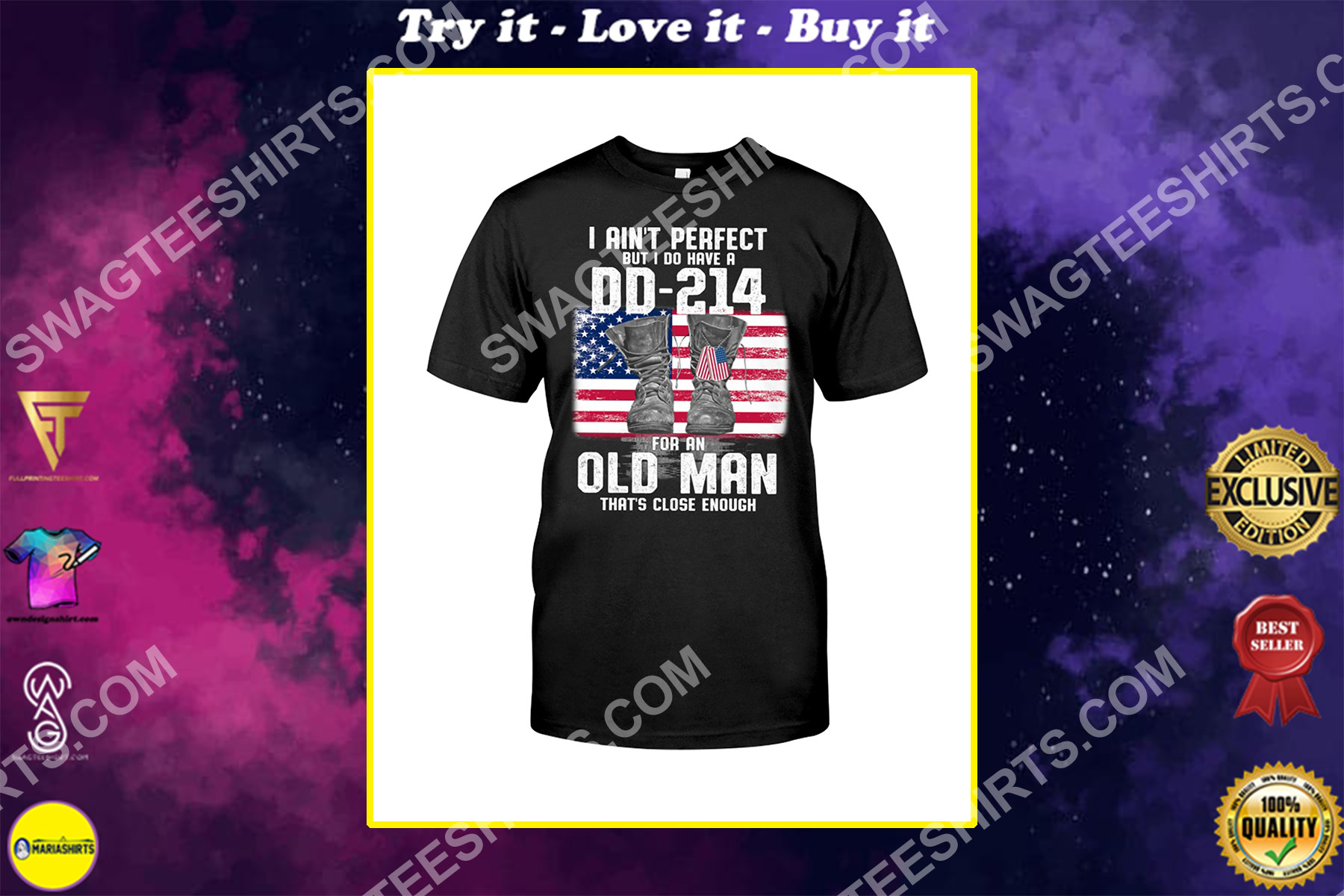 veteran i ain't perfect but i do have a dd-214 for an old man that's close enough shirt
