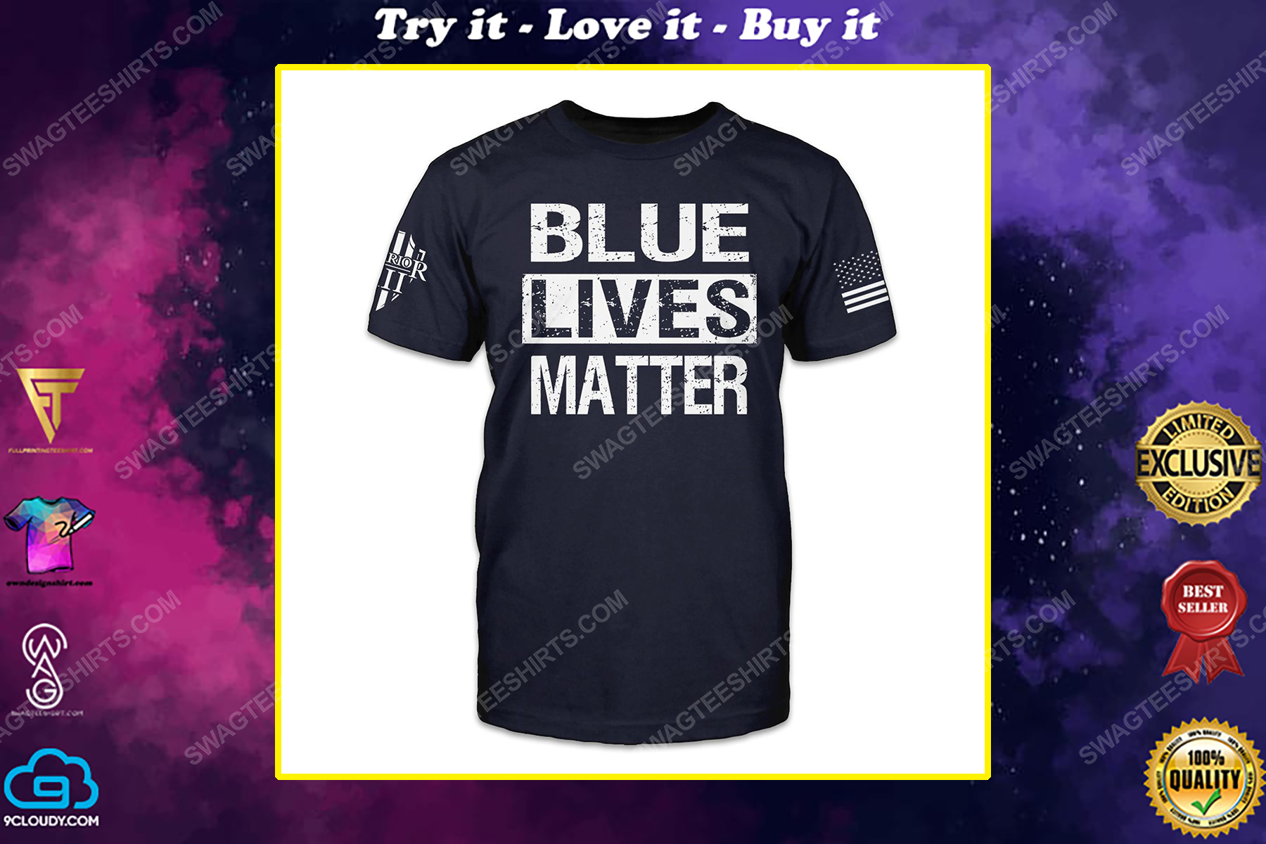 Thin blue line law enforcement blue lives matter shirt