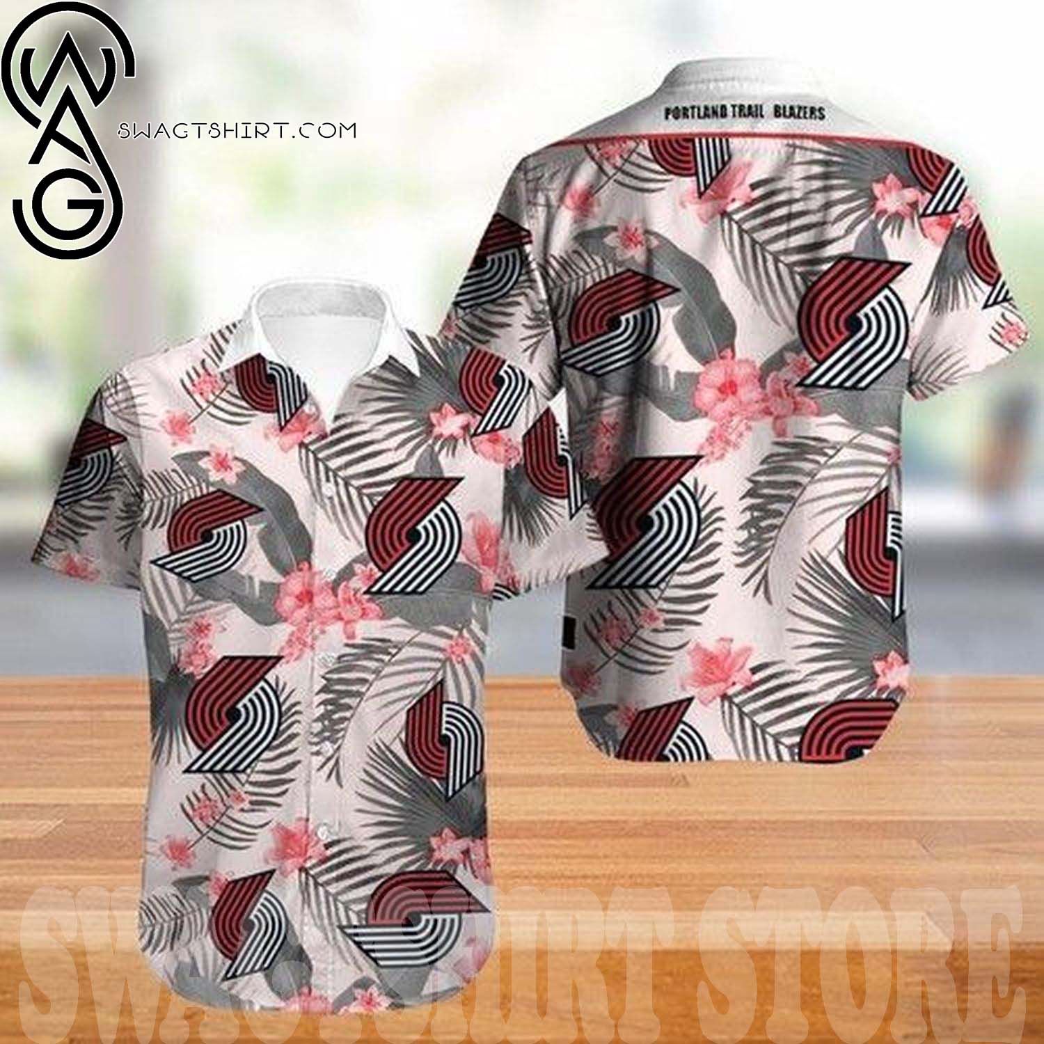 Tropical Flower Portland Trail Blazers Hawaiian Shirt And Shorts