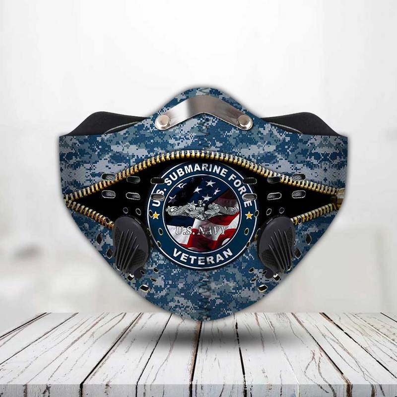 United states navy submarines force veteran face mask 4