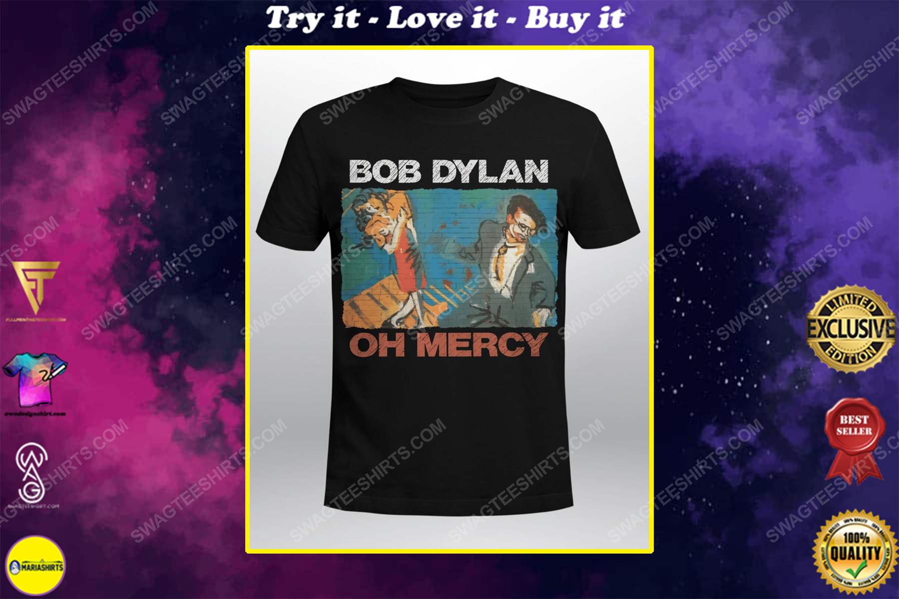 Vintage american singer bob dylan oh mercy shirt