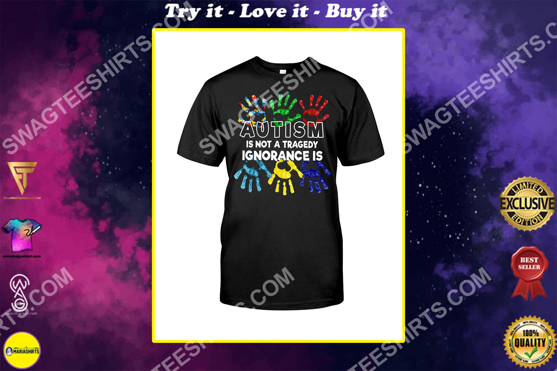 autism is not a tragedy ignorance is autism awareness shirt