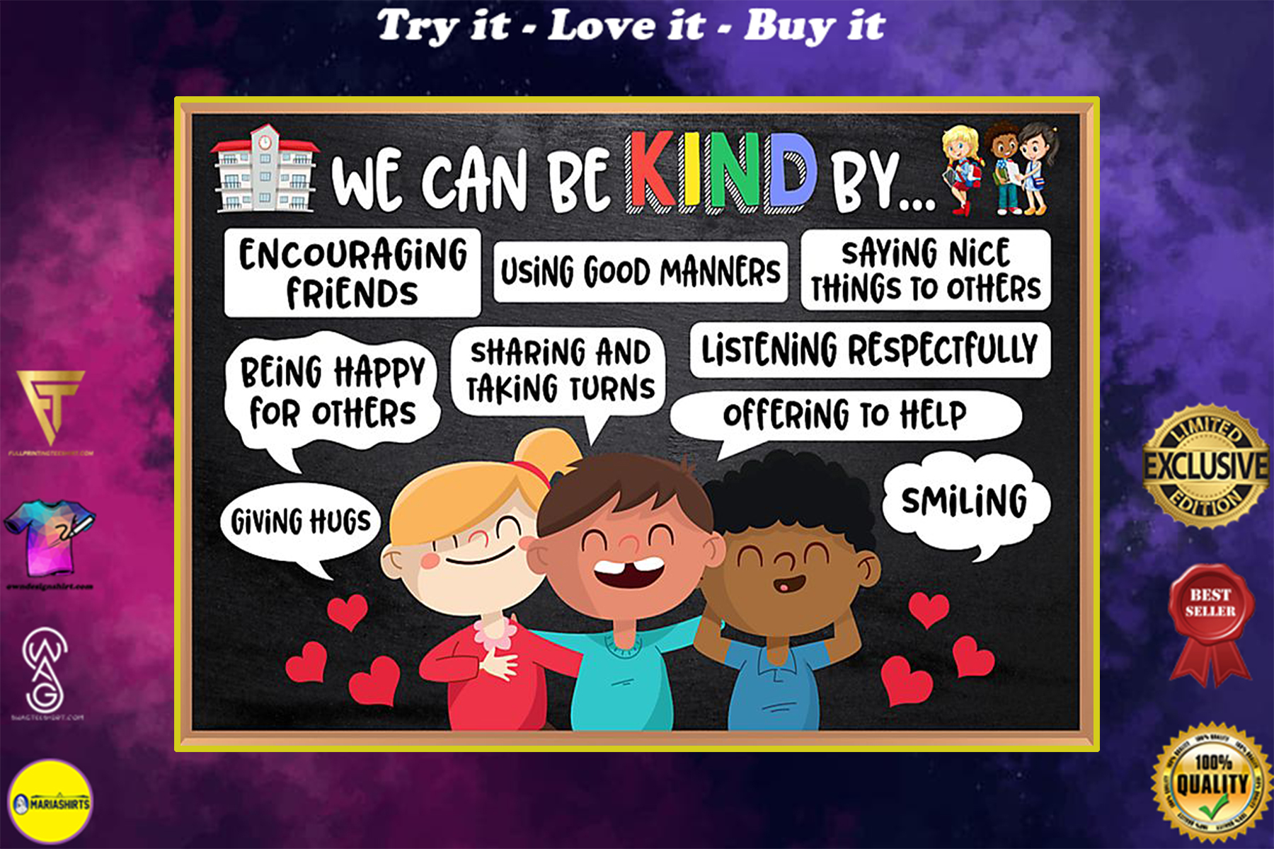 back to school we can be kind by poster