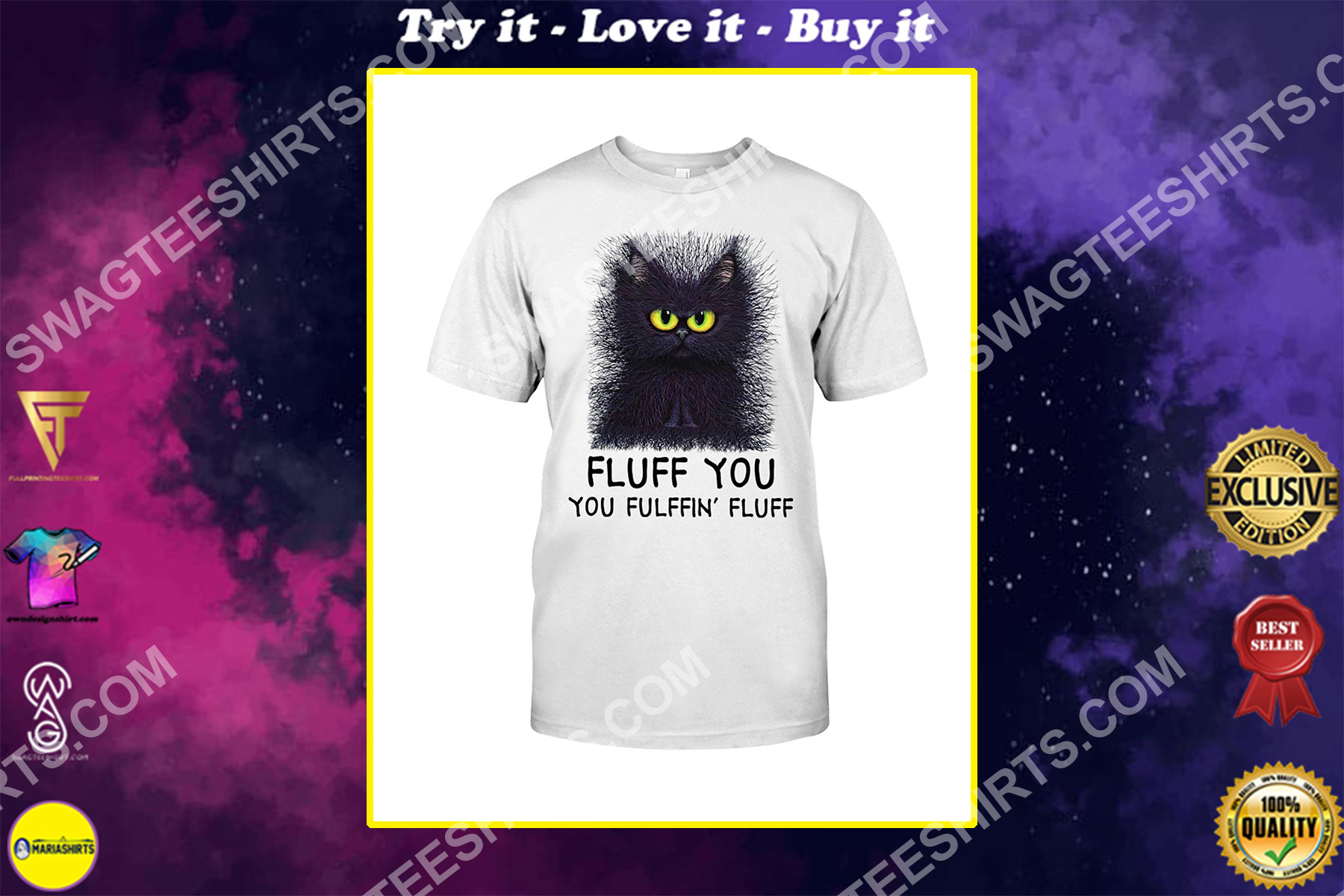 cat lover fluff you you fluffin' fluff cat shirt