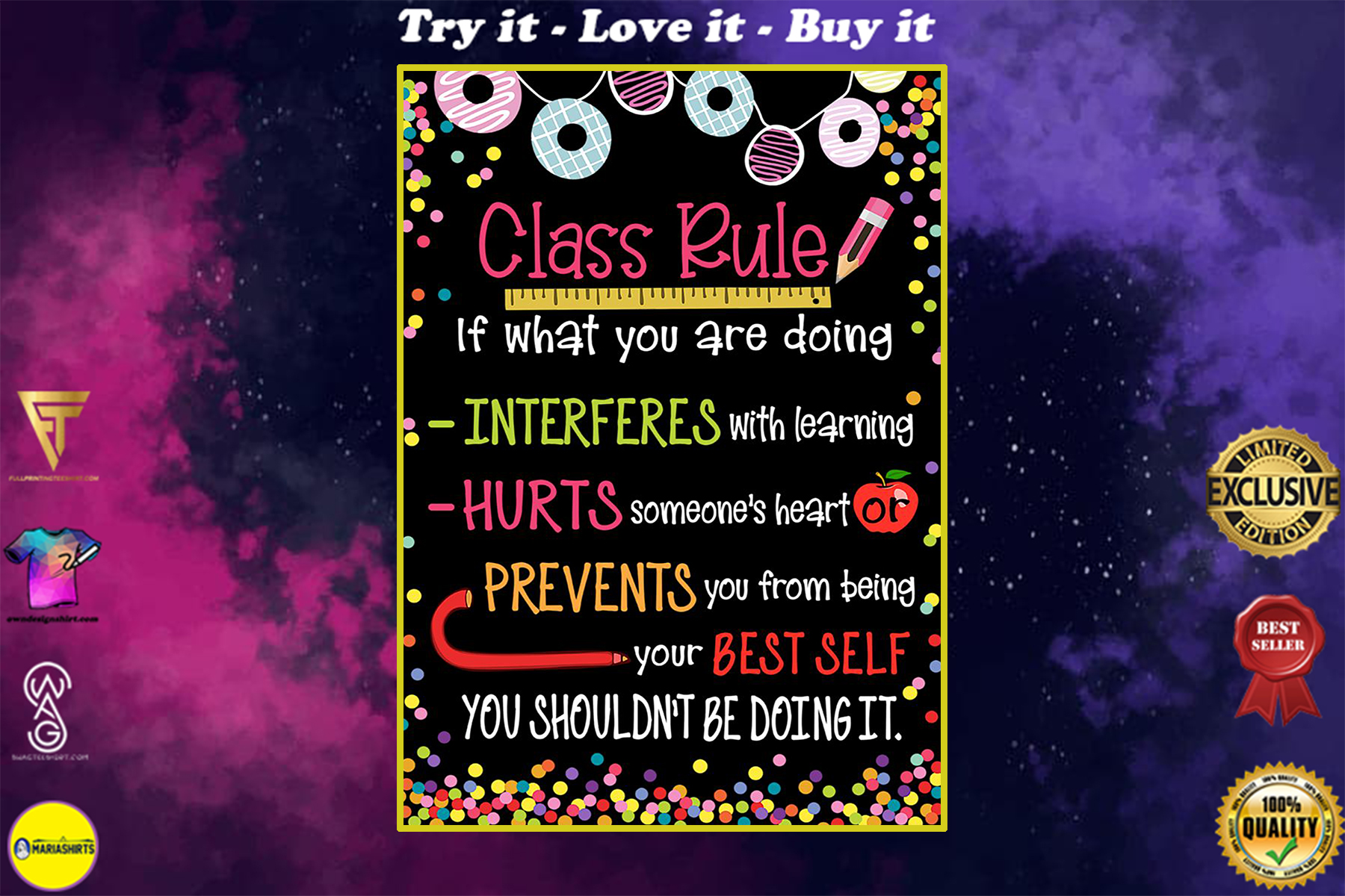 classroom class rule if what you are doing poster