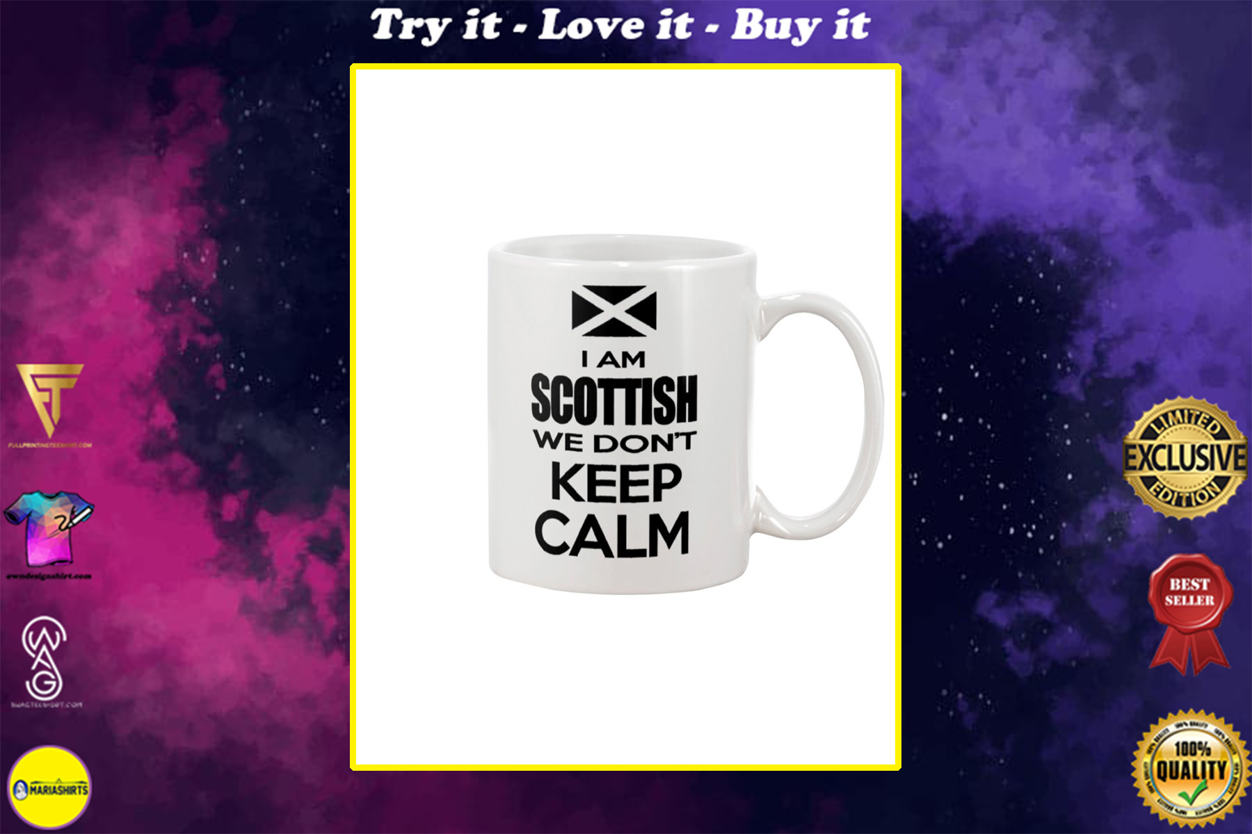 i am scottish we dont keep calm mug