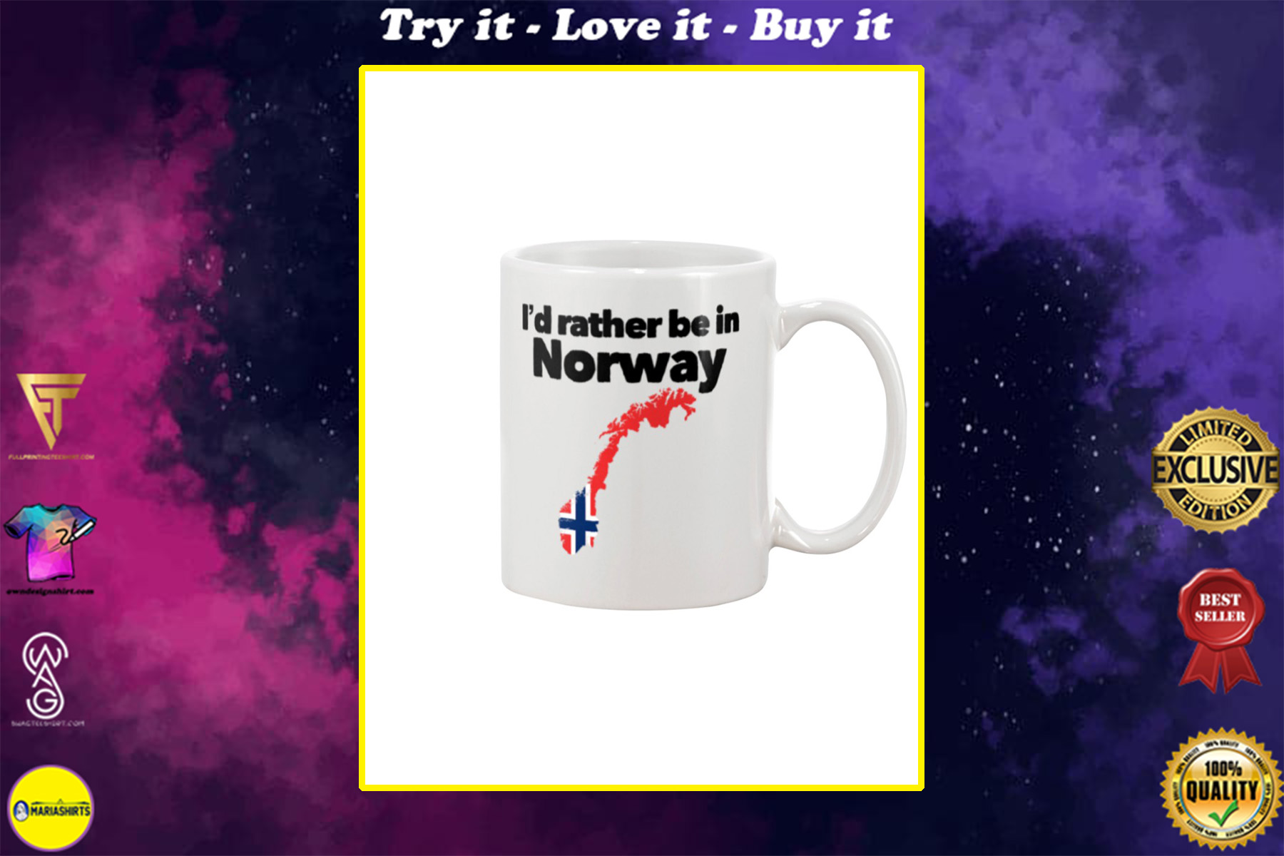 id rather be in norway flag mug