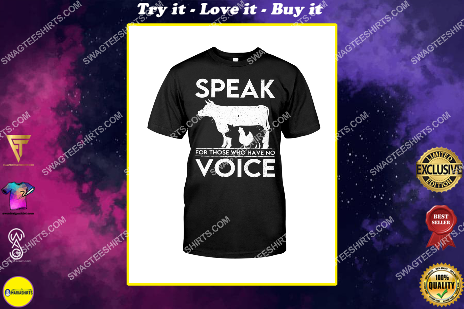 speak for those who have no voice save animals shirt