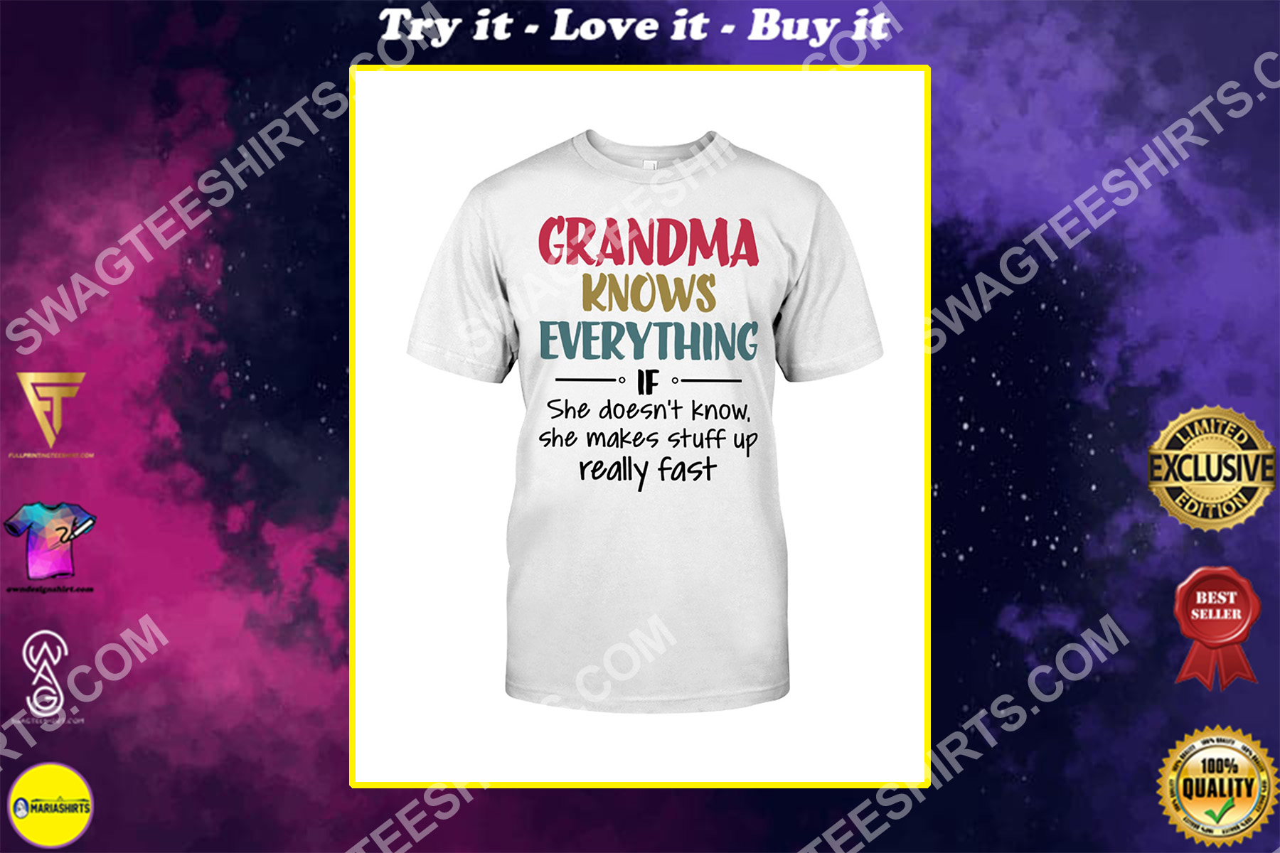 vintage grandma knows everything if she doesn't know shirt