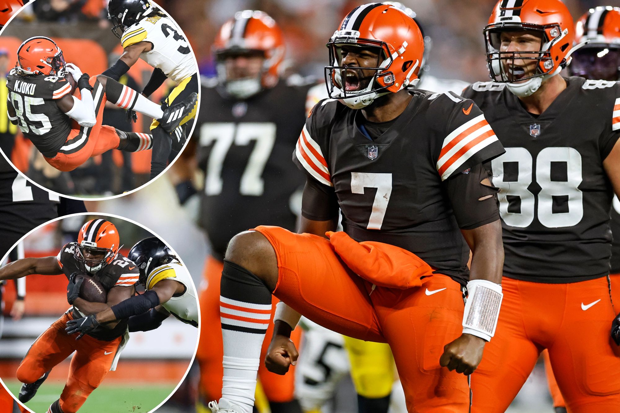 Brissett leads the Browns' comeback victory over the Steelers, 29-17
