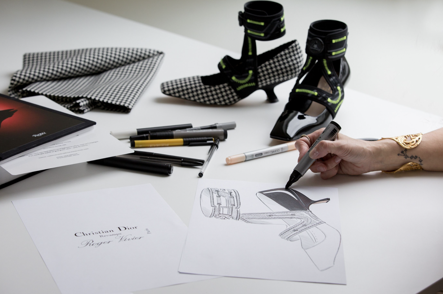 Designer maria Grazia Chiuri revives the iconic shoe design of Christian Dior and Roger Vivier with modern technology