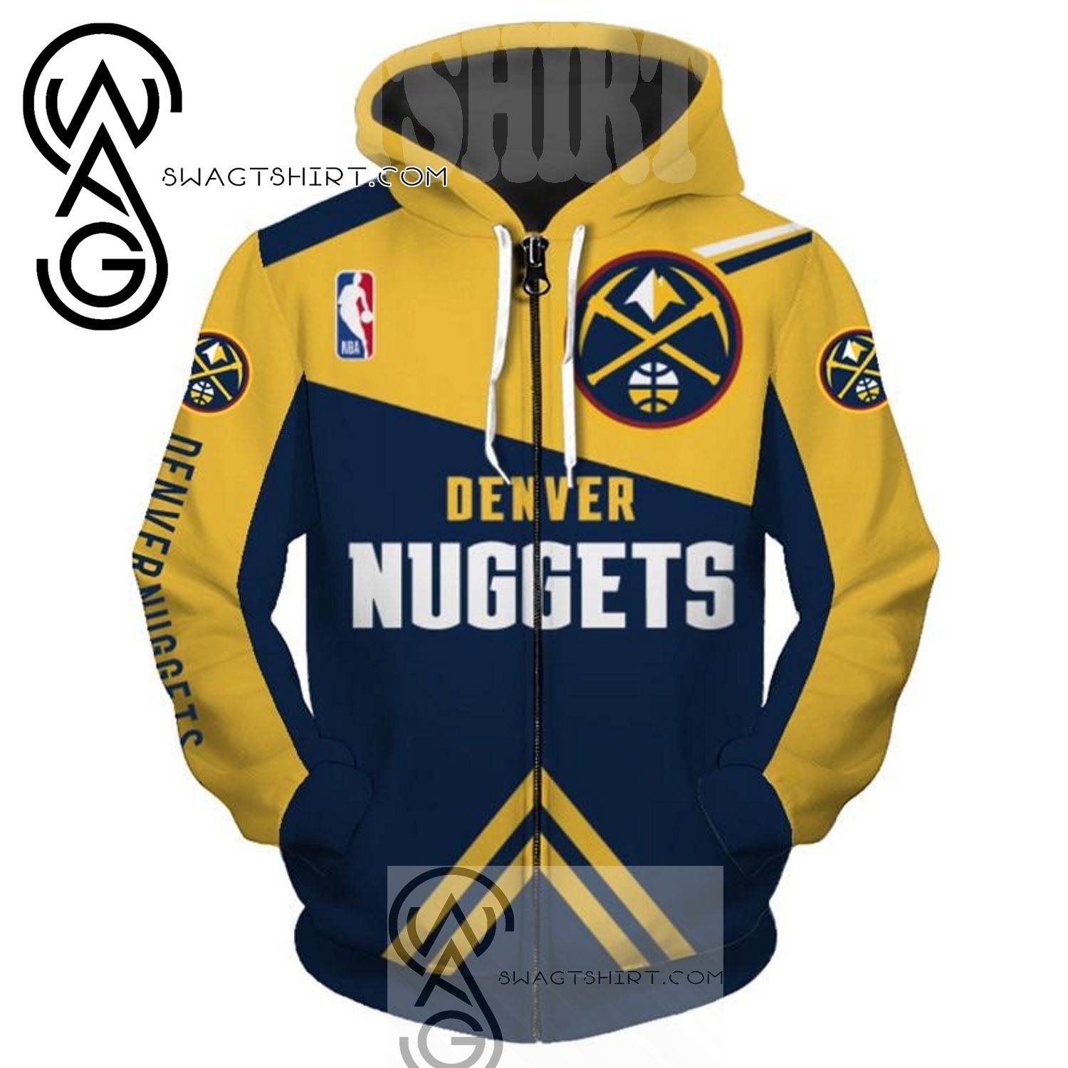 Concepts Sports Denver Nuggets Navy All Over Print Knit Pants