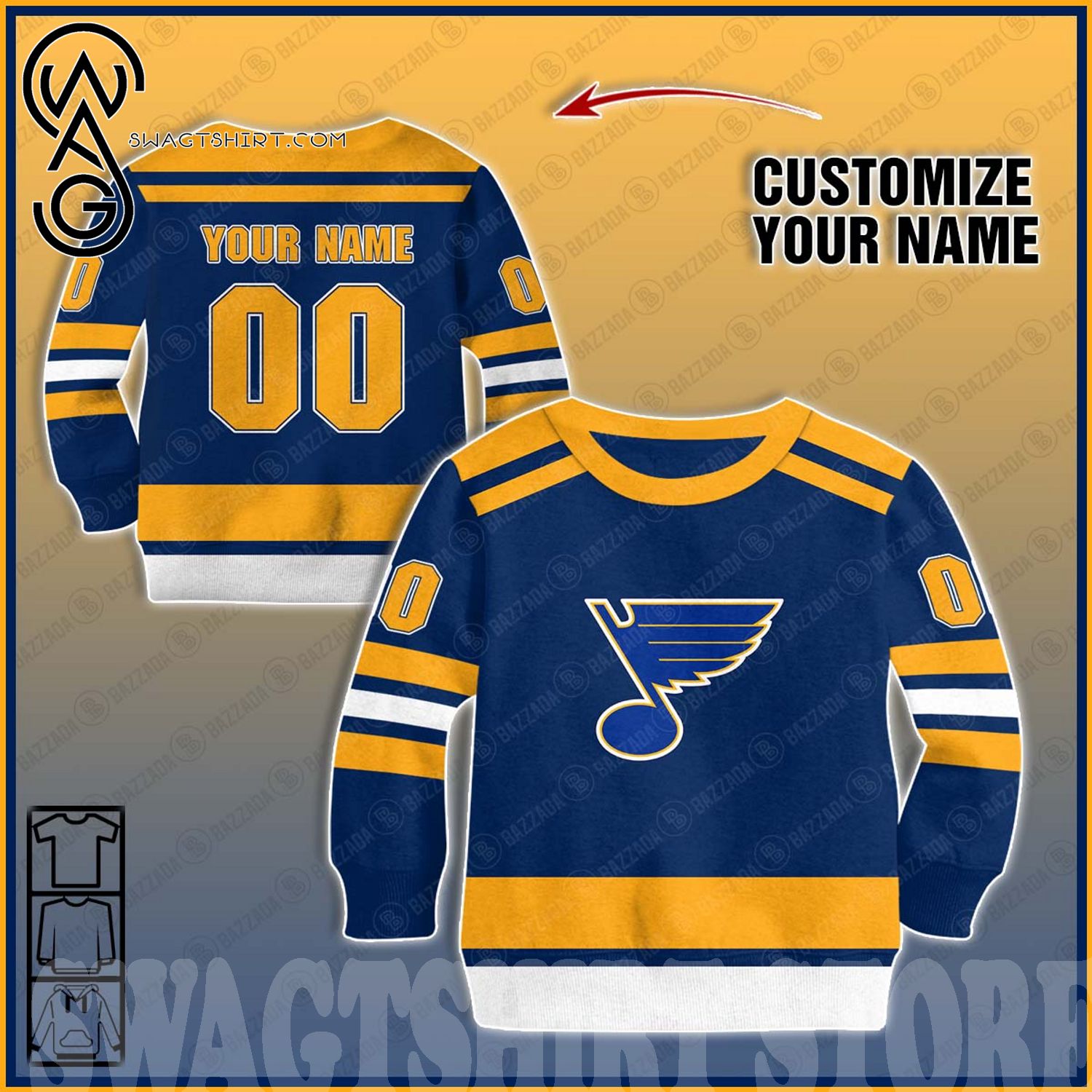 The best selling] Personalized NHL St. Louis Blues Jersey 2023 Style  Awesome Outfit Shirt