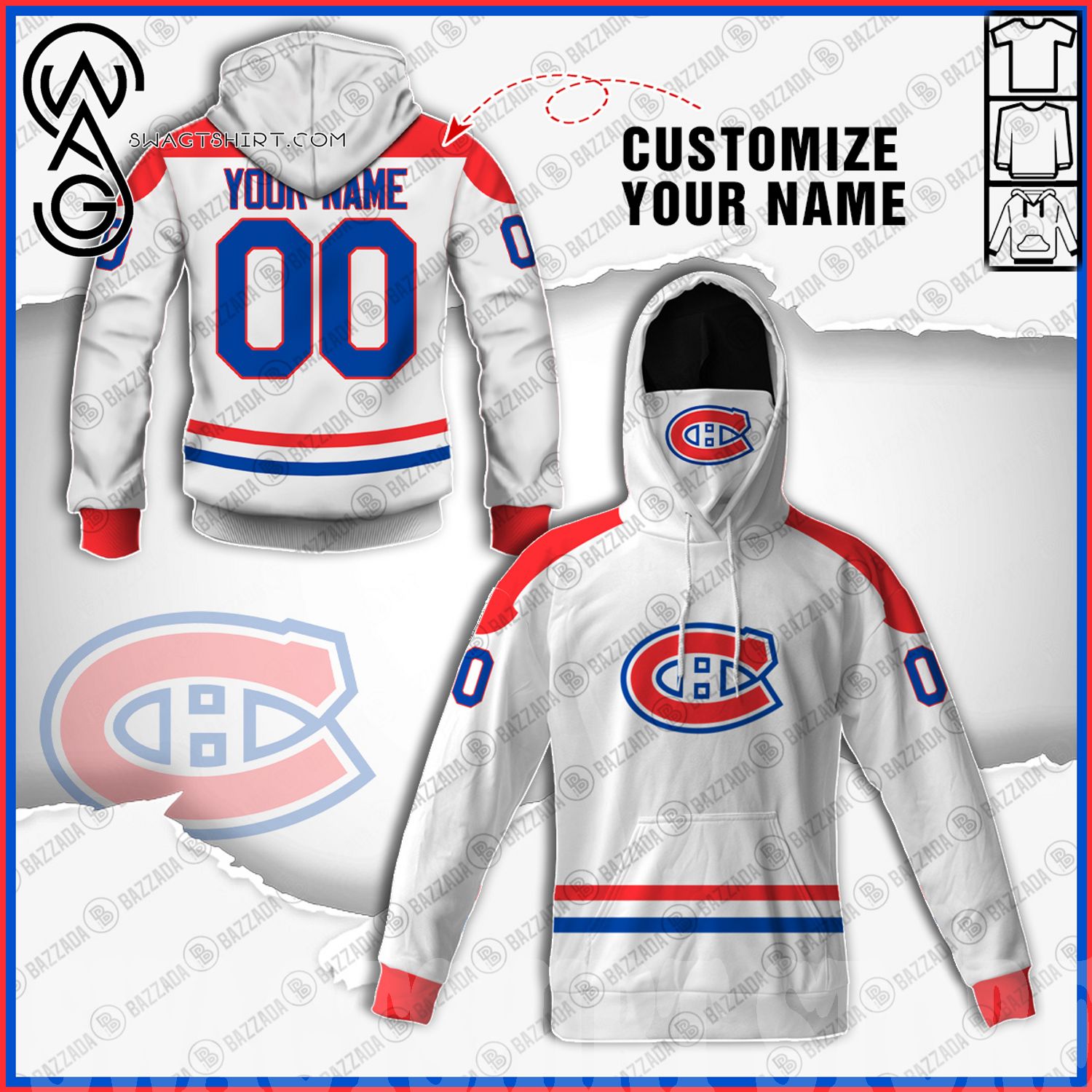 Best Selling Product] Personalize Name and number 1958 59 Charlie Hodge Montreal  Canadiens Game Worn Jersey Full Printing Shirt