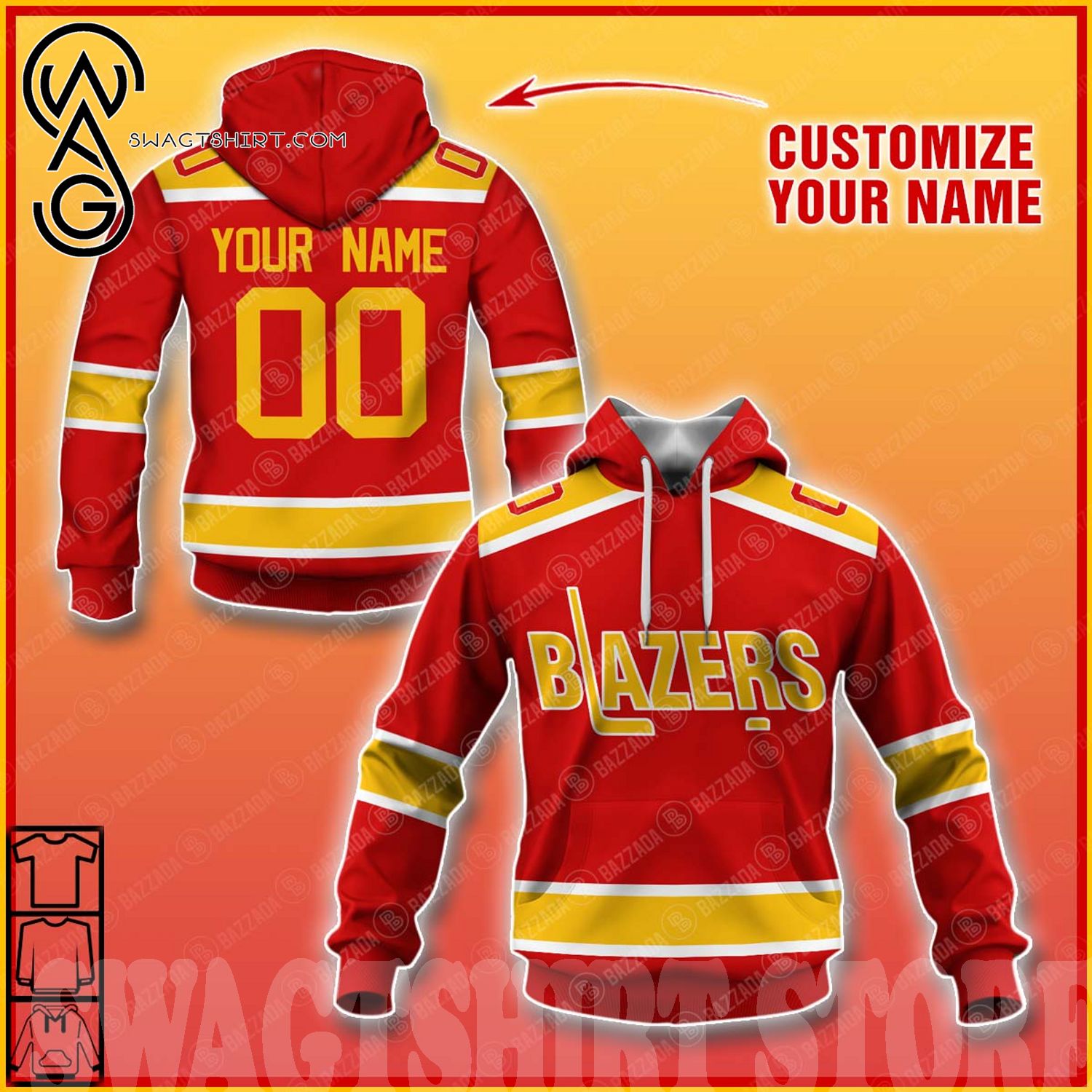 Best Selling Product] Personalize Name and Number Philadelphia Blazers  yellow Hockey jersey WHA 1972 1973 For Fan All Over Printed Shirt