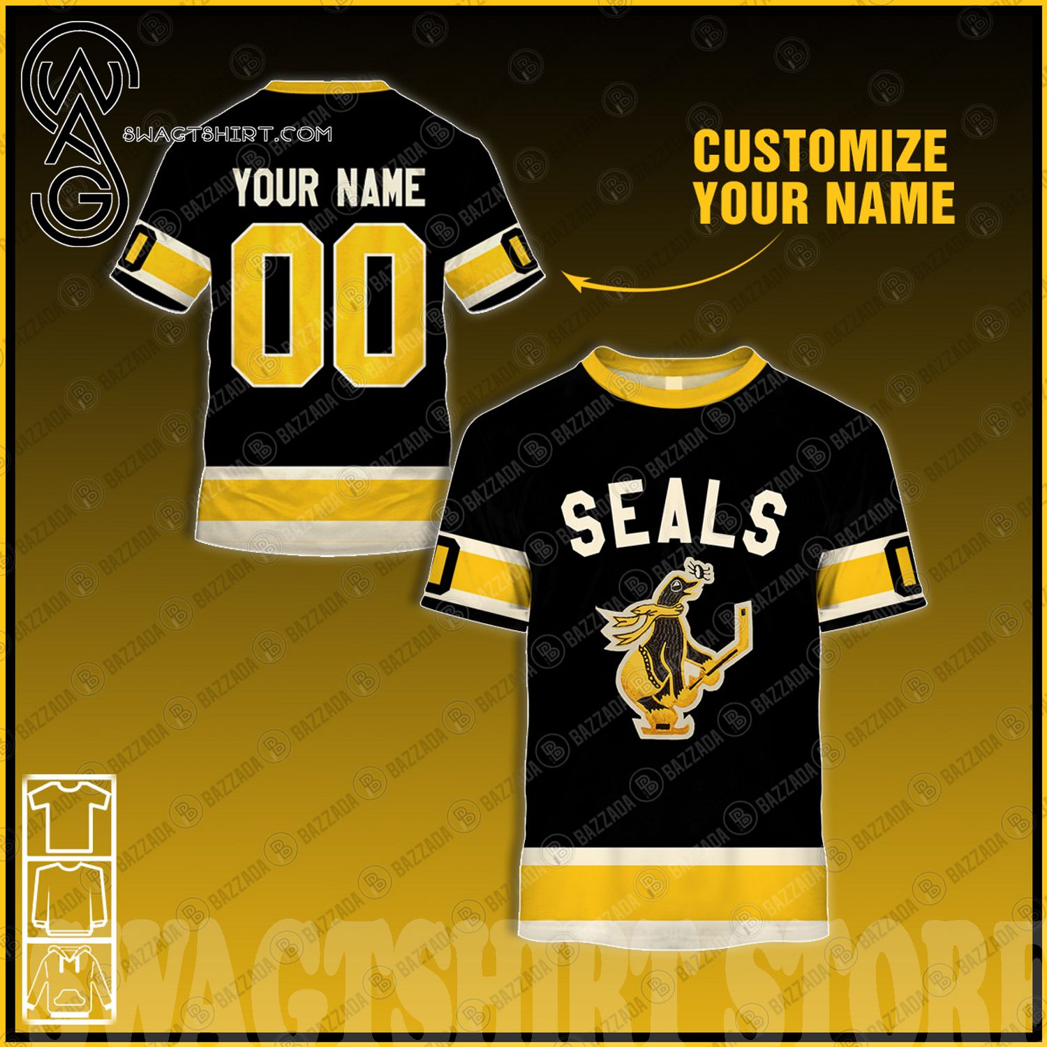 Best Selling Product] Personalize Name and Number San Francisco Seals White Hockey  jersey WHL1661 1966 All Over Printed Shirt