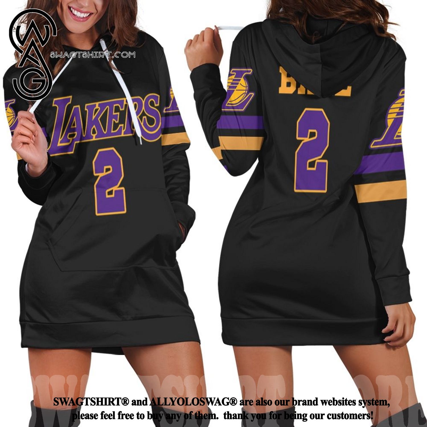 Best Selling Product] 02 Lonzo Ball Lakers Jersey Inspired Style Cool Style Hoodie  Dress