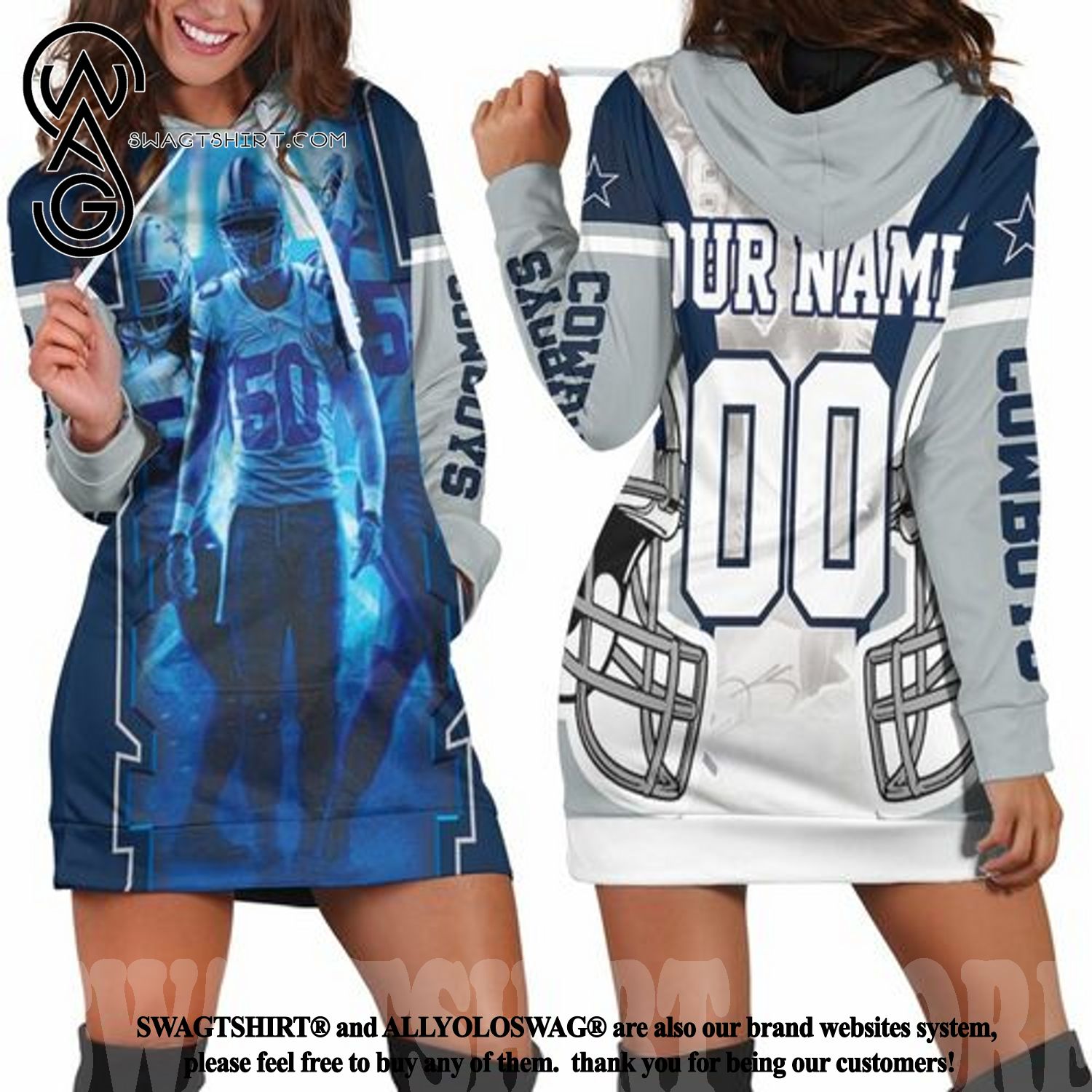 Dallas Cowboy Nfc East Division Super Bowl Full Printing Hoodie Dress