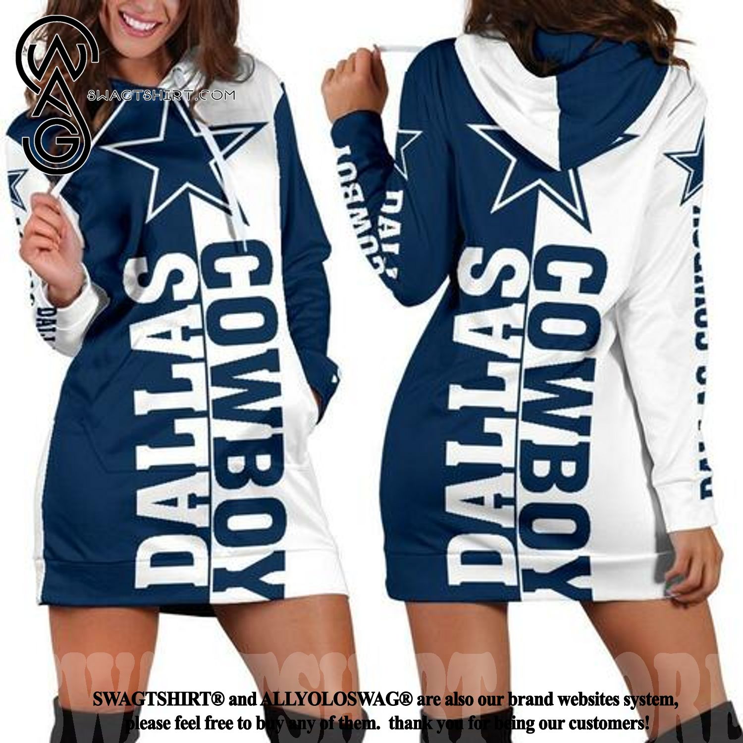 Dallas Cowboys 3D Hoodie Dress