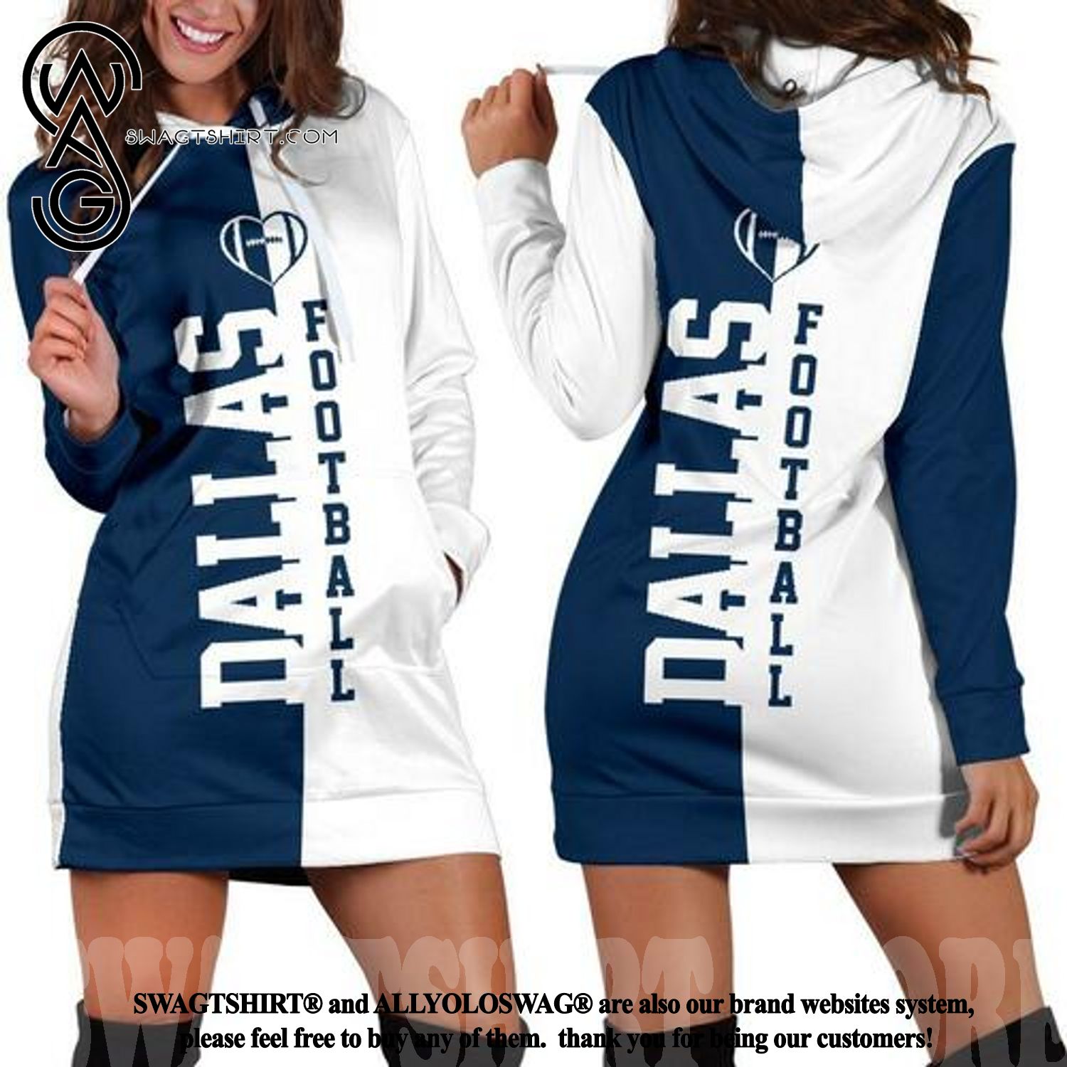 Dallas Football Awesome Outfit Hoodie Dress
