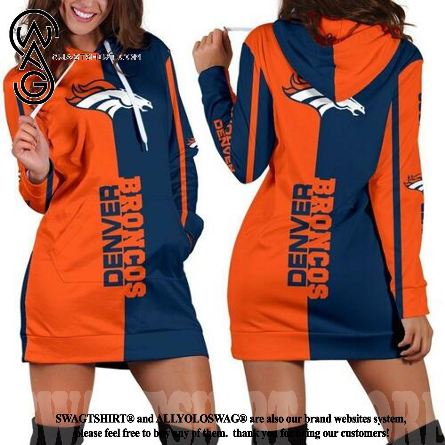 Denver Broncos Awesome Outfit Hoodie Dress
