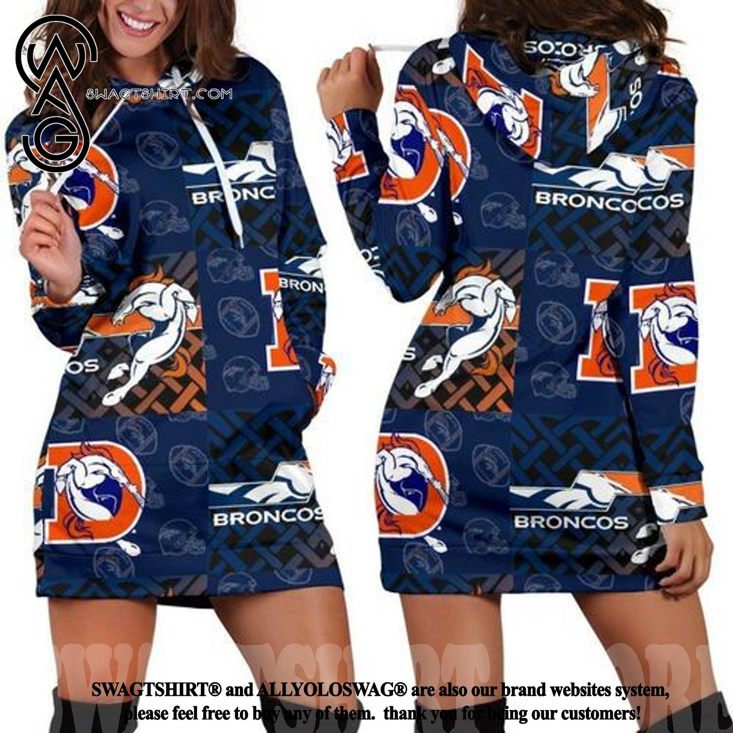 Denver Broncos Best Combo 3D Print Hoodie Dress