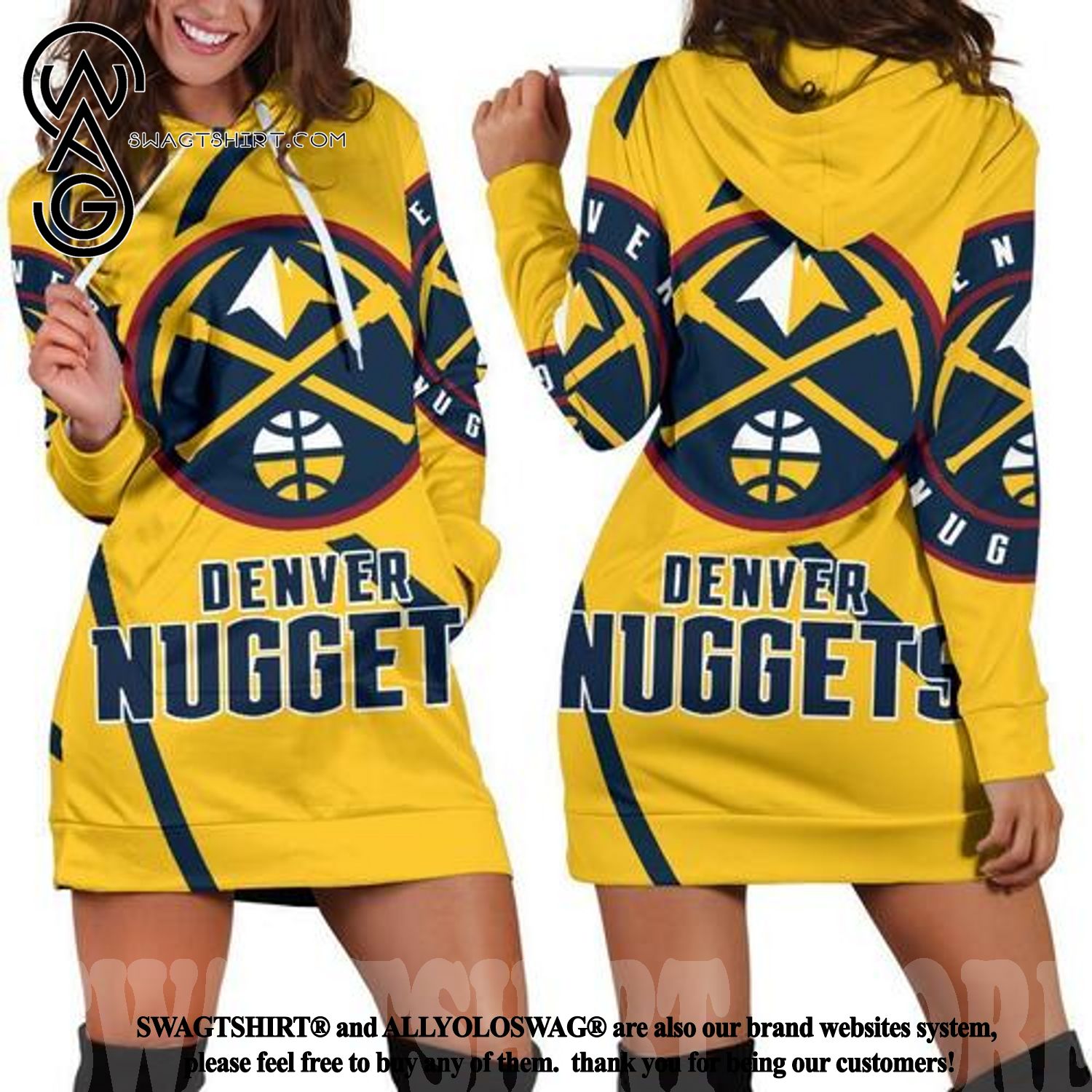 Denver Nuggets New Outfit Full Printed Hoodie Dress