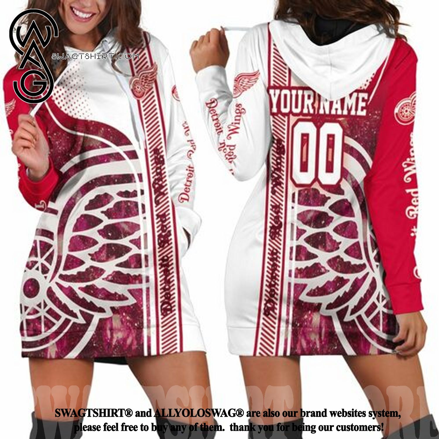 Detroit Red Wings Nhl Best Combo 3D Hoodie Dress