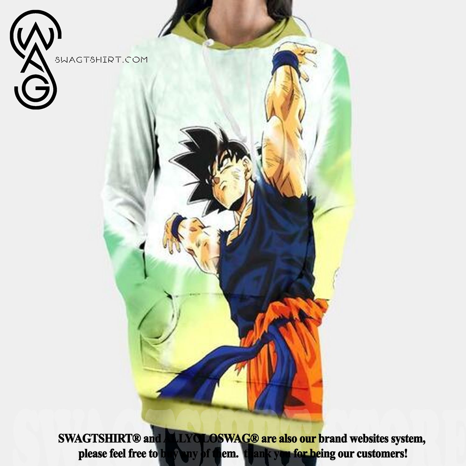 Dragon Ball Z Goku Spirit Bomb High Fashion Hoodie Dress