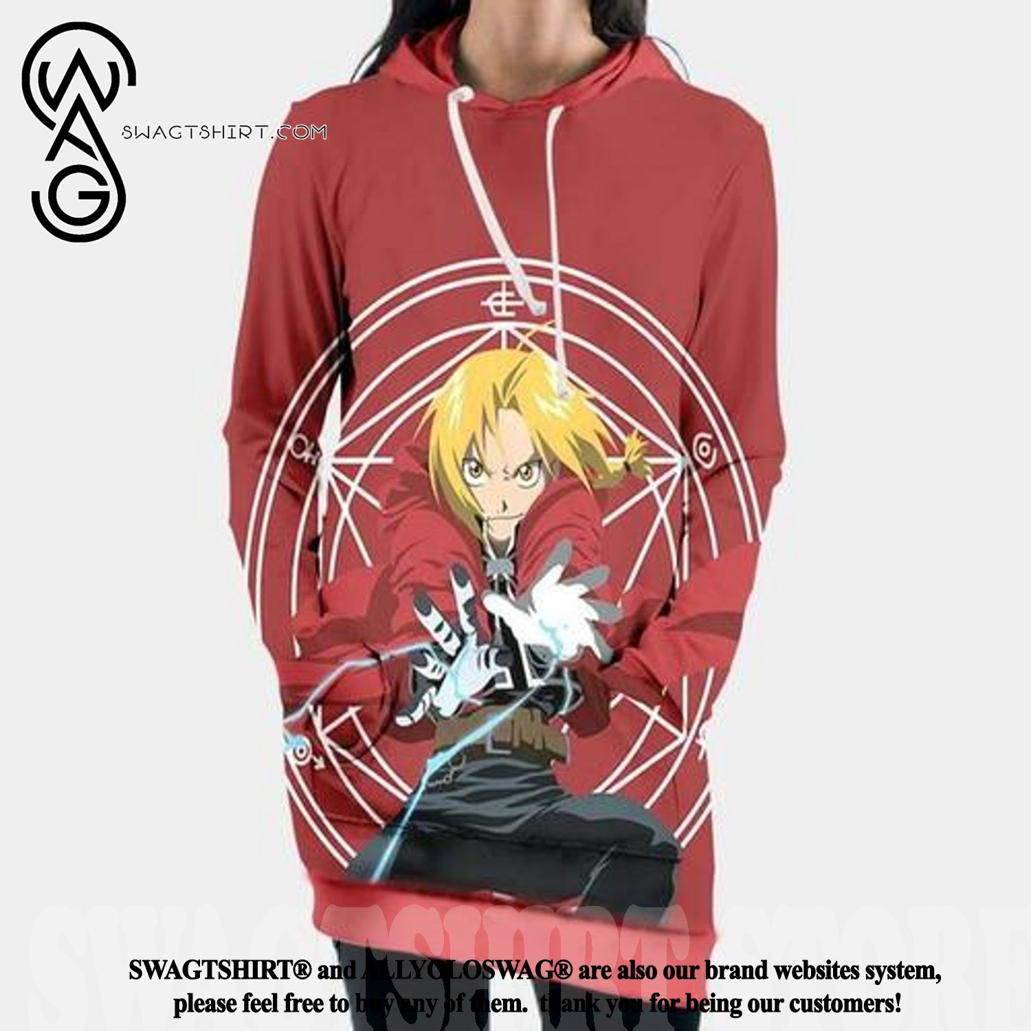 Edward Falling Casting A Spell Hooded Dress New Type Hoodie Dress