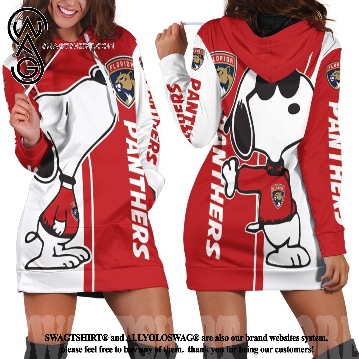 Florida Panthers Snoopy Lover 3D Hoodie Dress