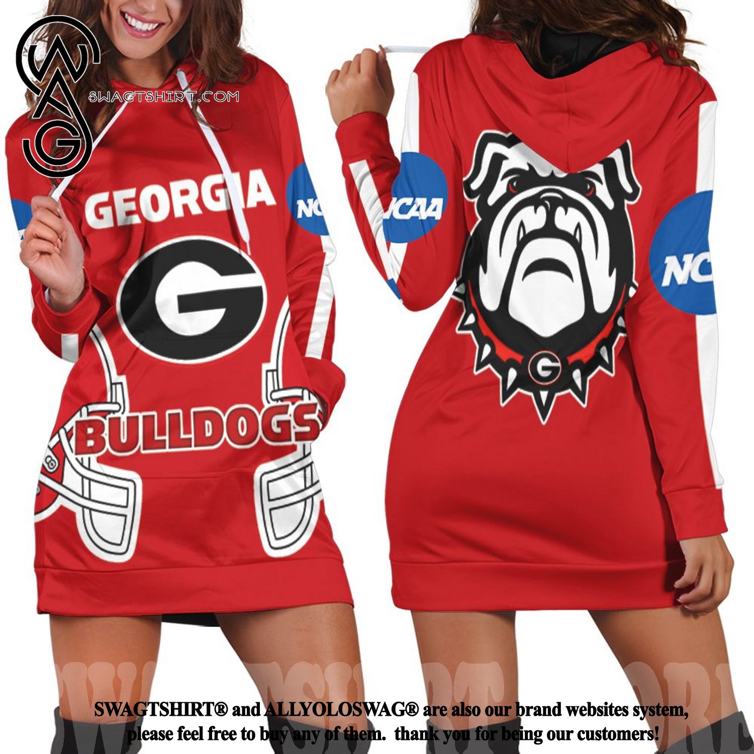 Georgia Bulldogs Ncaa Fan Mascot 3d Jersey Best Combo All Over Print Hoodie Dress