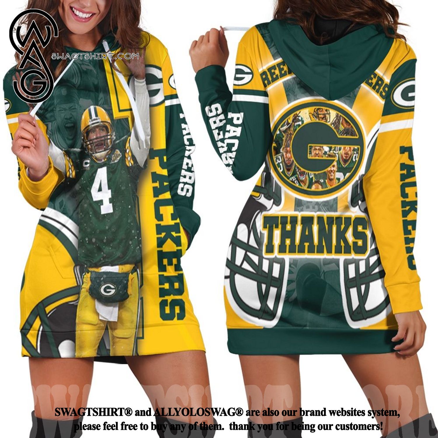 Green Bay Packers Brett Favre Thanks NFL Season Nfc Cool Style Hoodie Dress