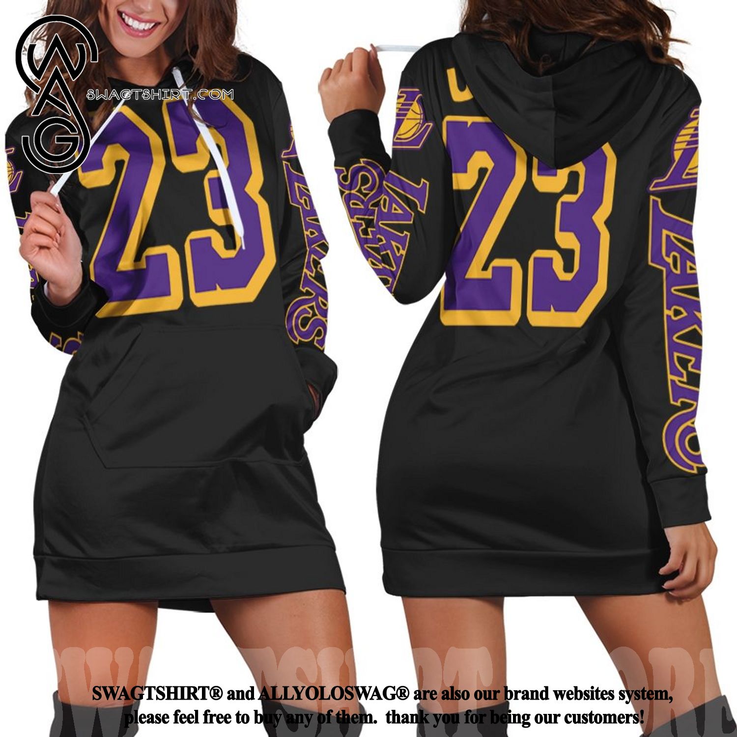 Best Selling Product] Los Angeles Lakers 23 Lebron James Hot Fashion 3D  Hoodie Dress