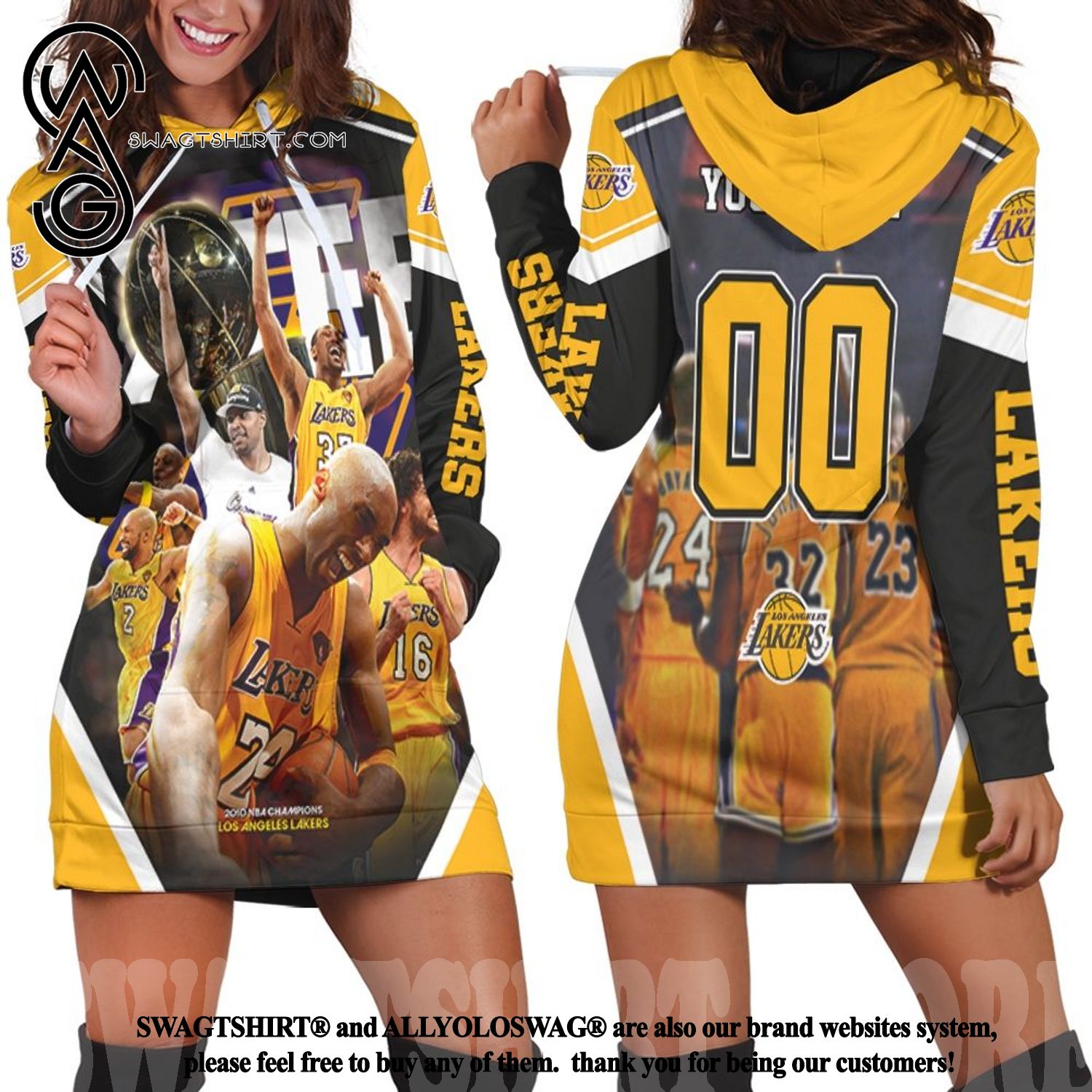 Best Selling Product] Los Angeles Lakers Sixteen Western Conference New  Style Full Print Hoodie Dress