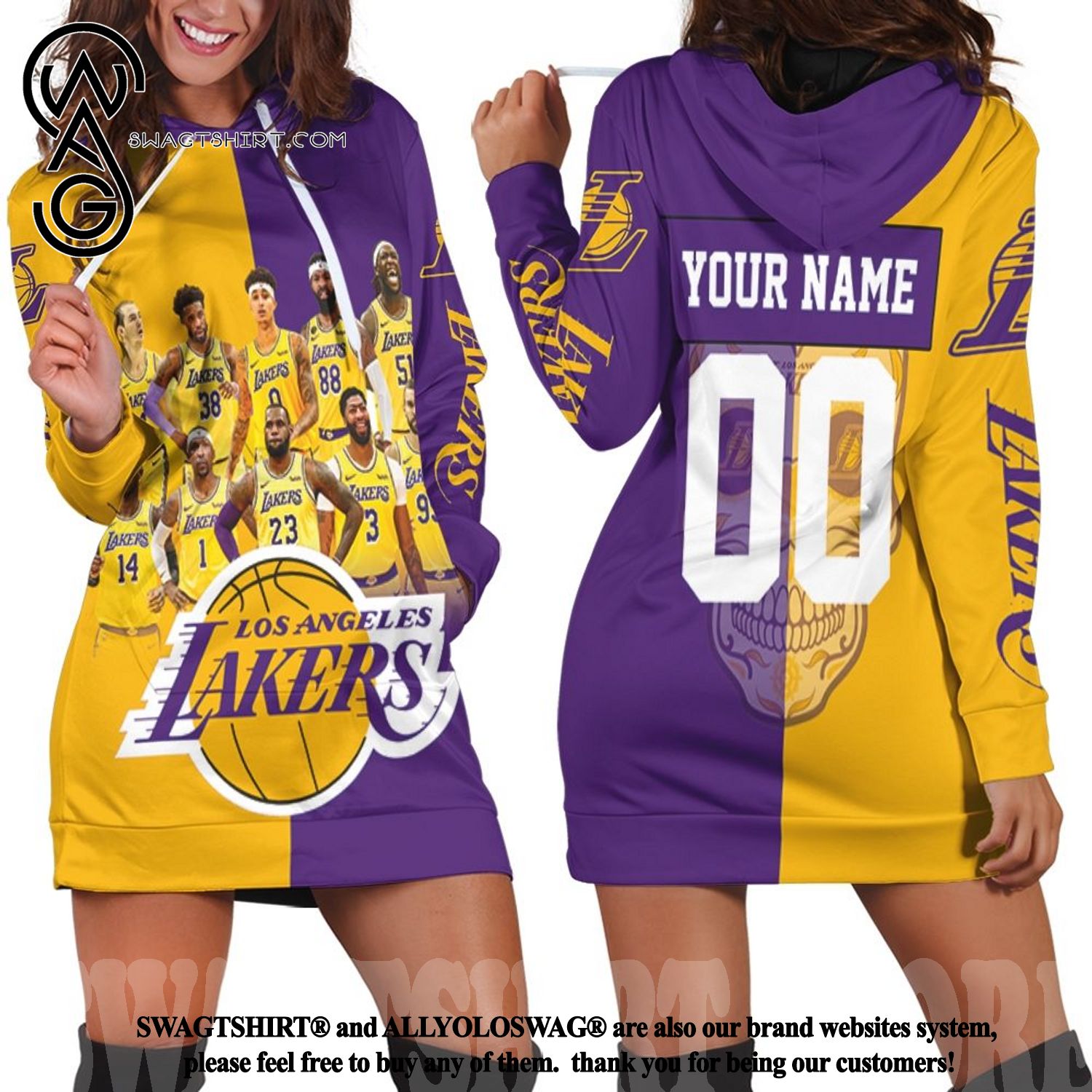 Best Selling Product] Los Angeles Lakers Skull Logo Nba Western