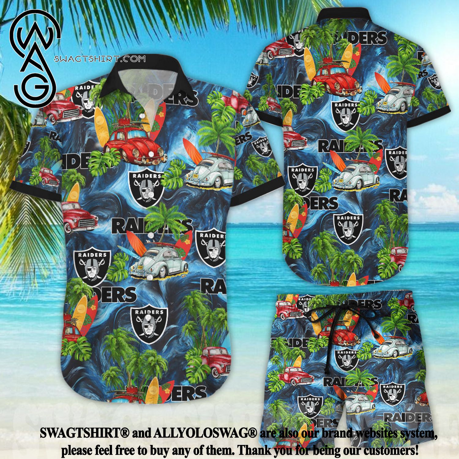 Nfl Oakland Raiders Hawaiian Shirt Summer Button Up - Hot Sale 2023
